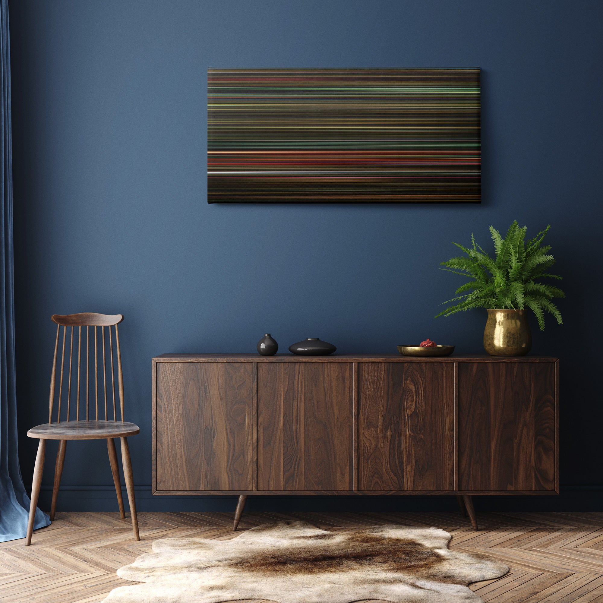 2046 (2004) CineSpectrum Color Spectrum Canvas Print - Hanging Horizontal on Wall in Room