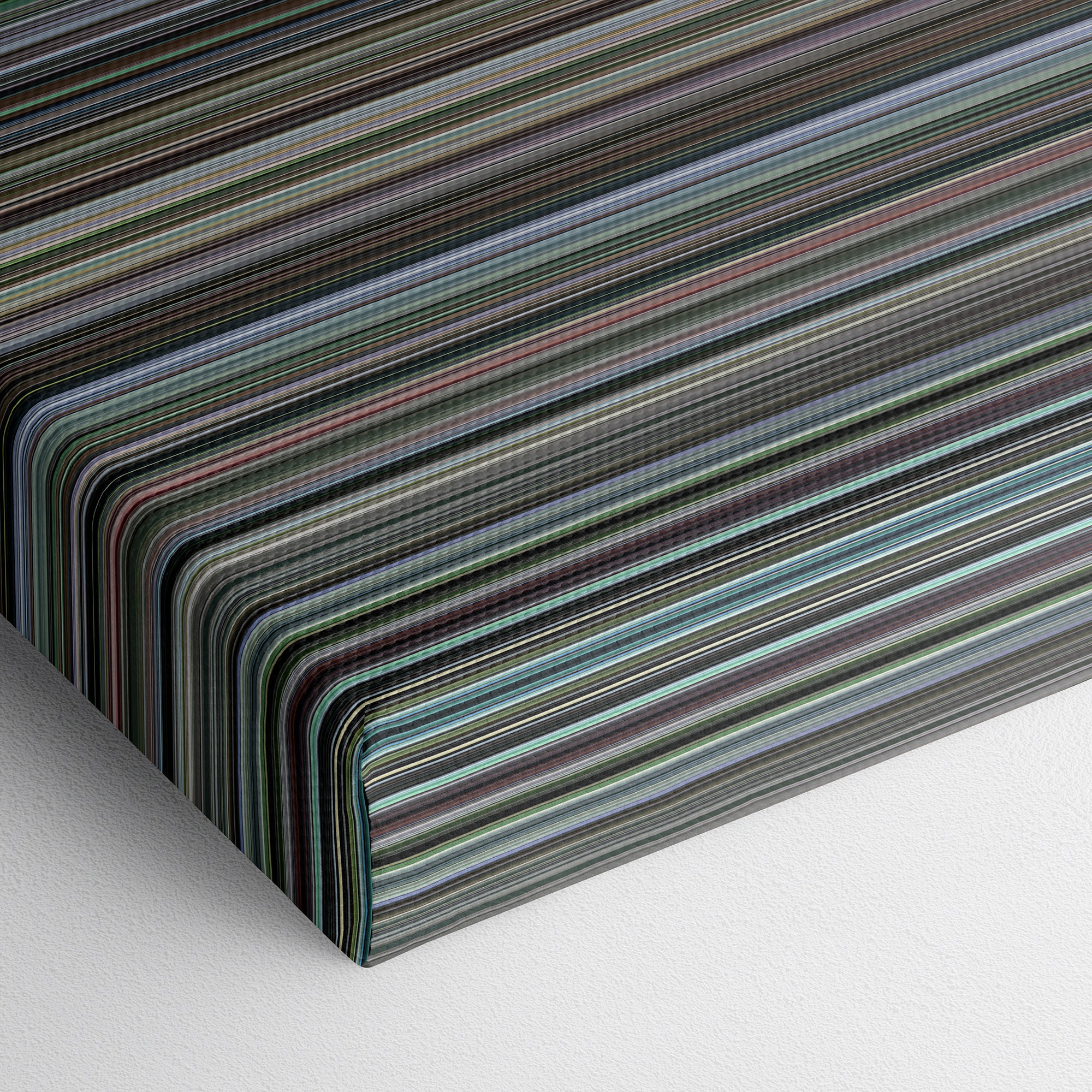 A Hidden Life (2019) CineSpectrum Color Spectrum Canvas Print - Close Up of Bottom of Print