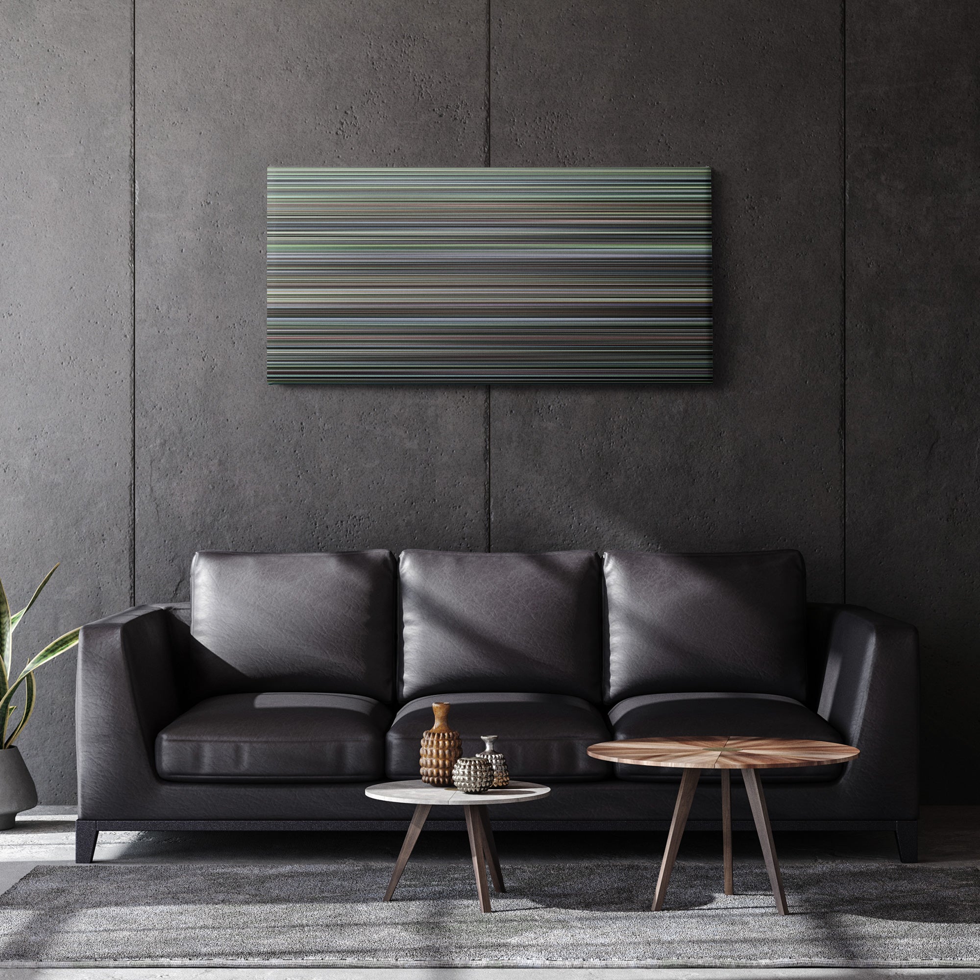 A Hidden Life (2019) CineSpectrum Color Spectrum Canvas Print - Hanging Horizontal on Wall in Room
