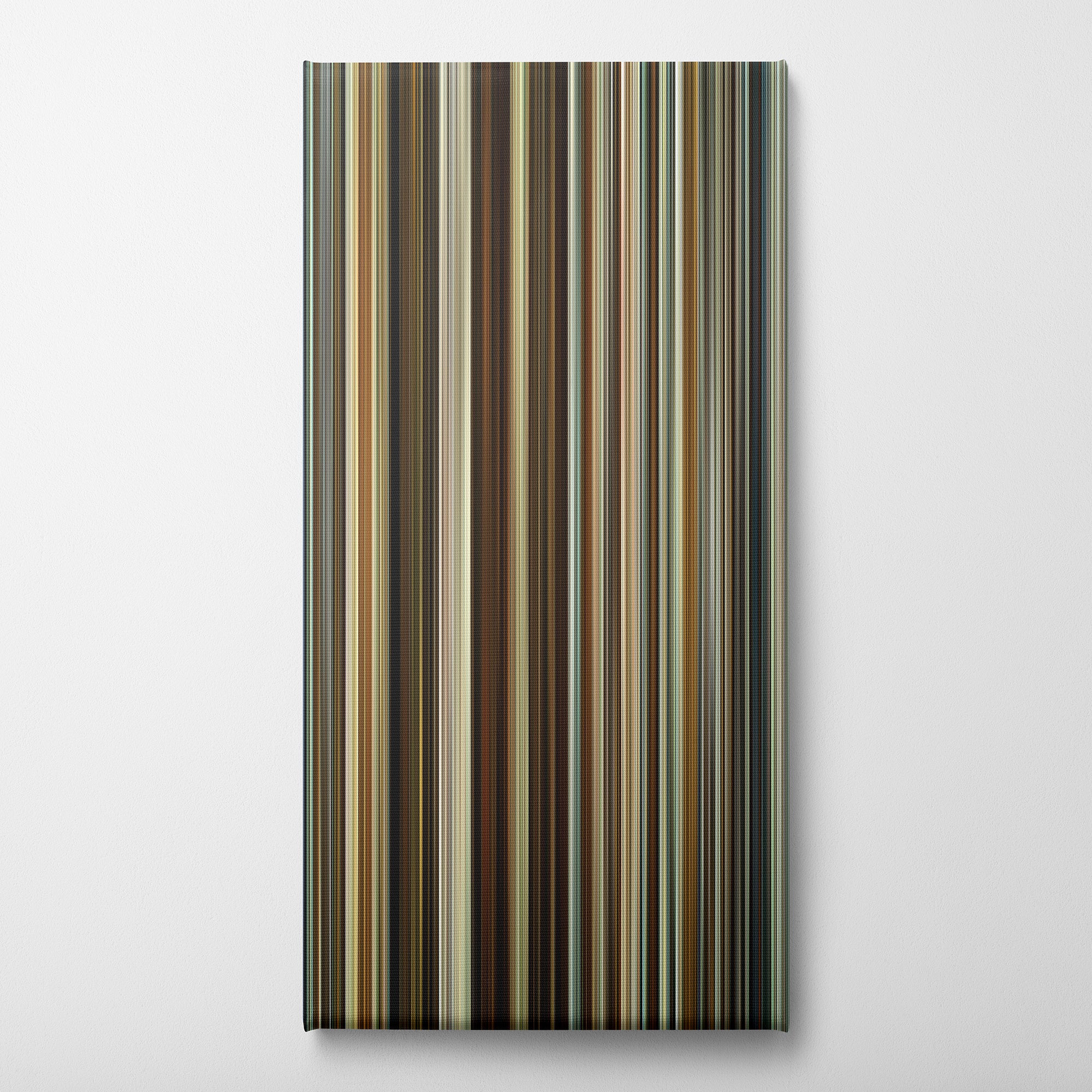 About Time (2013) CineSpectrum Color Spectrum Canvas Print - Vertical on Wall