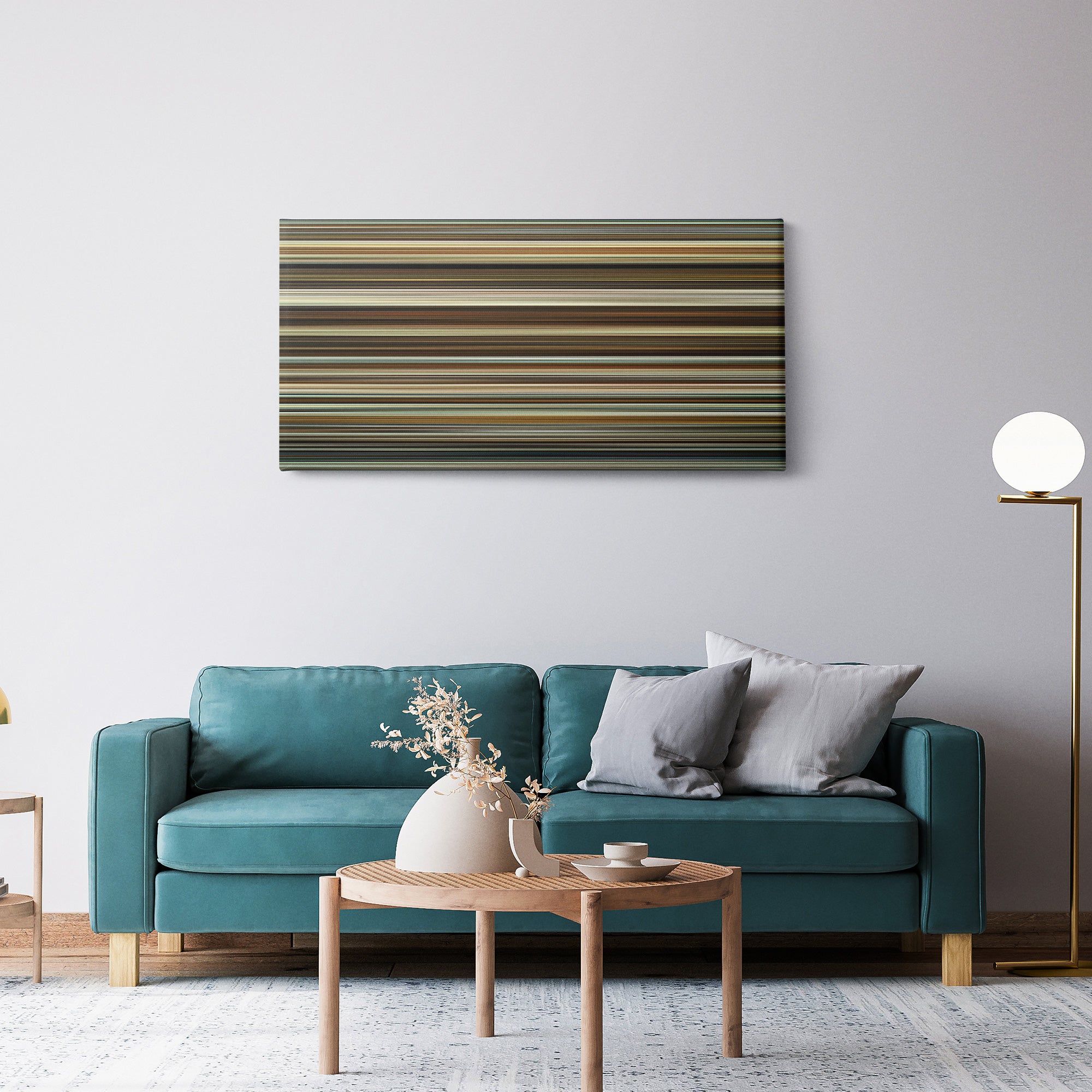 About Time (2013) CineSpectrum Color Spectrum Canvas Print - Hanging Horizontal on Wall in Room