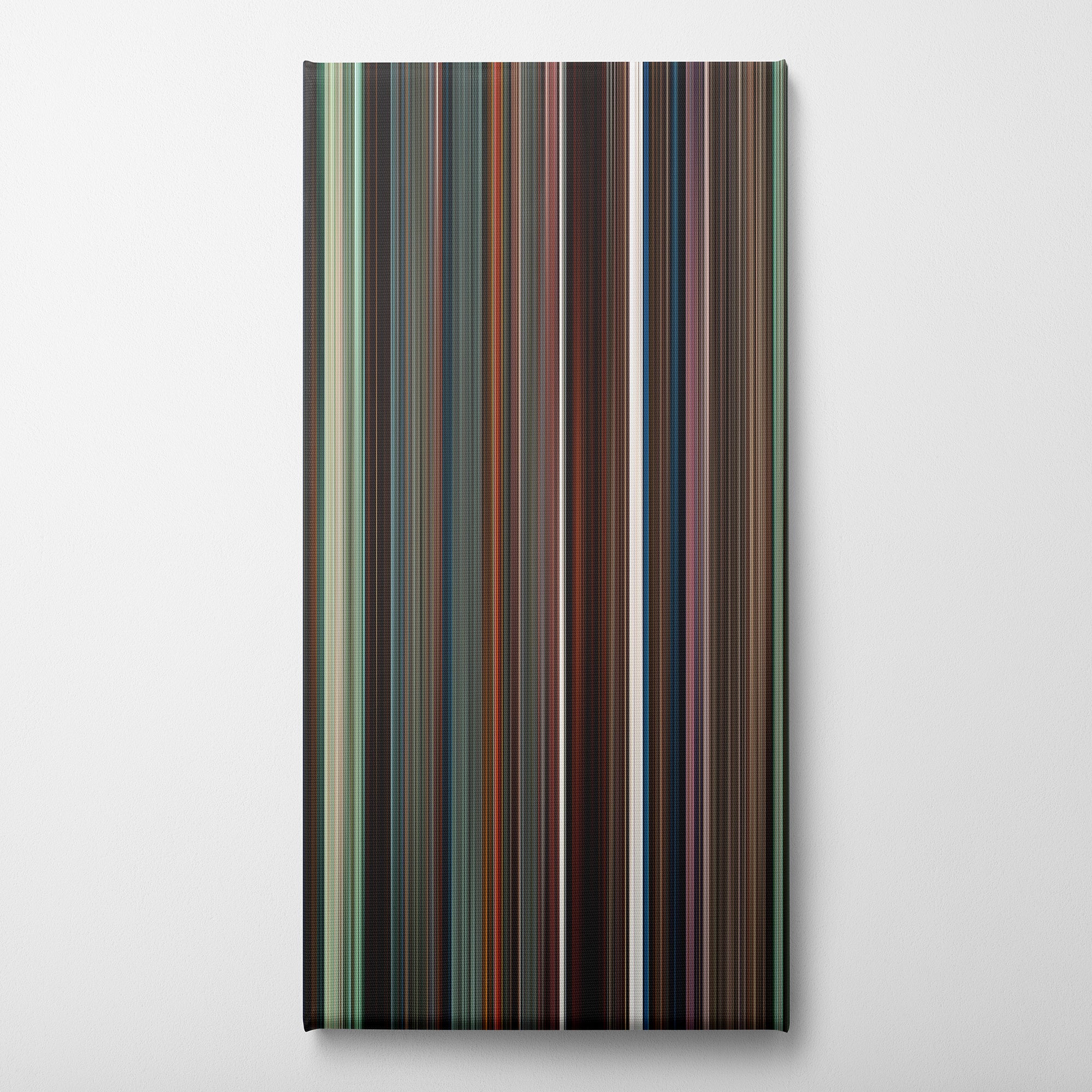 Alice in Wonderland (2010) CineSpectrum Color Spectrum Canvas Print - Vertical on Wall