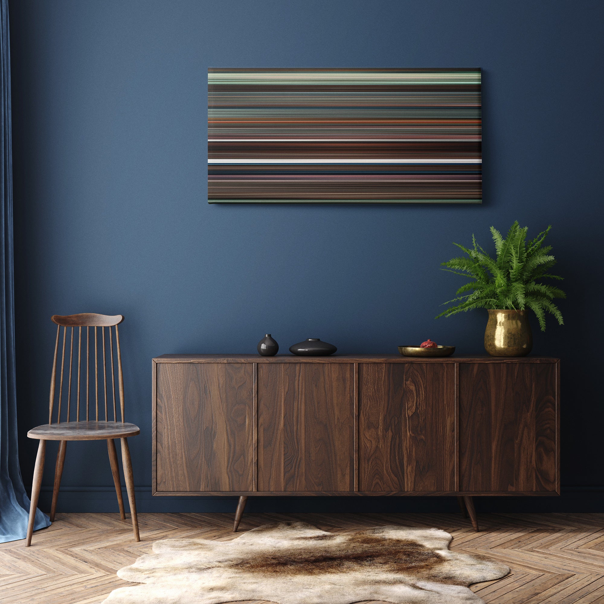 Alice in Wonderland (2010) CineSpectrum Color Spectrum Canvas Print - Hanging Horizontal on Wall in Room