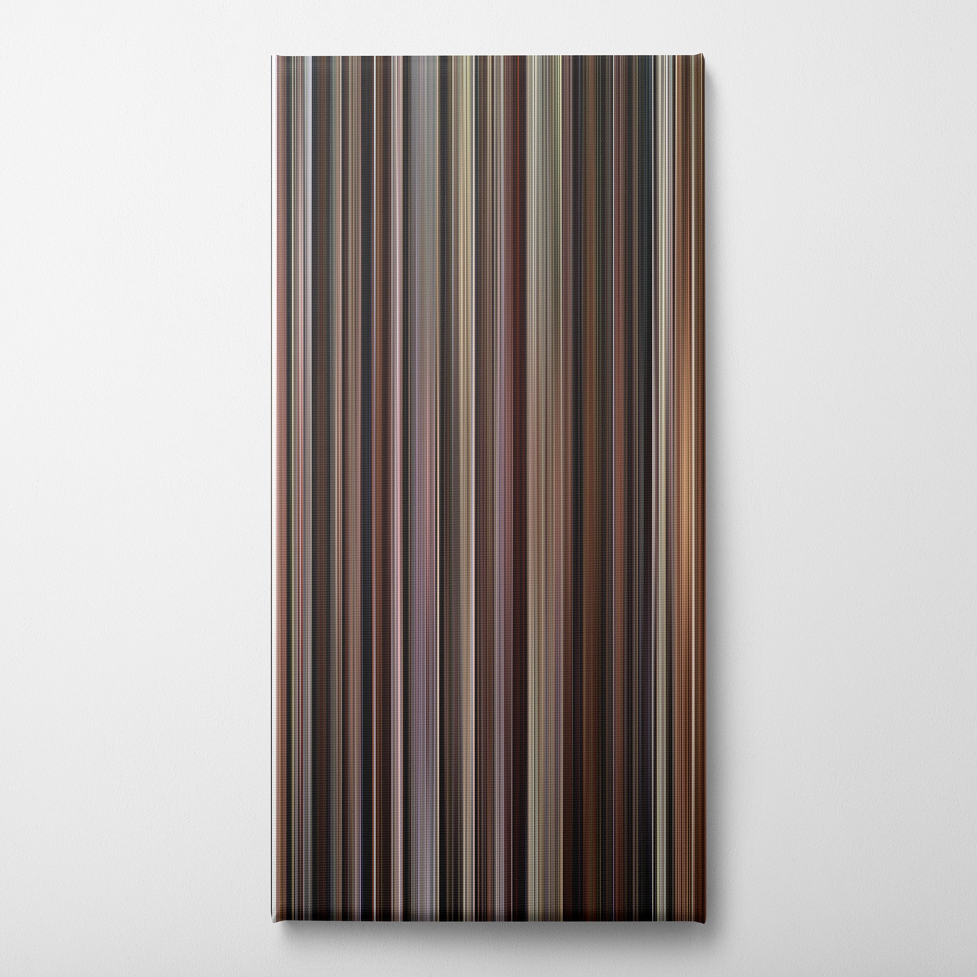 American Psycho (2000) CineSpectrum Color Spectrum Canvas Print - Vertical on Wall