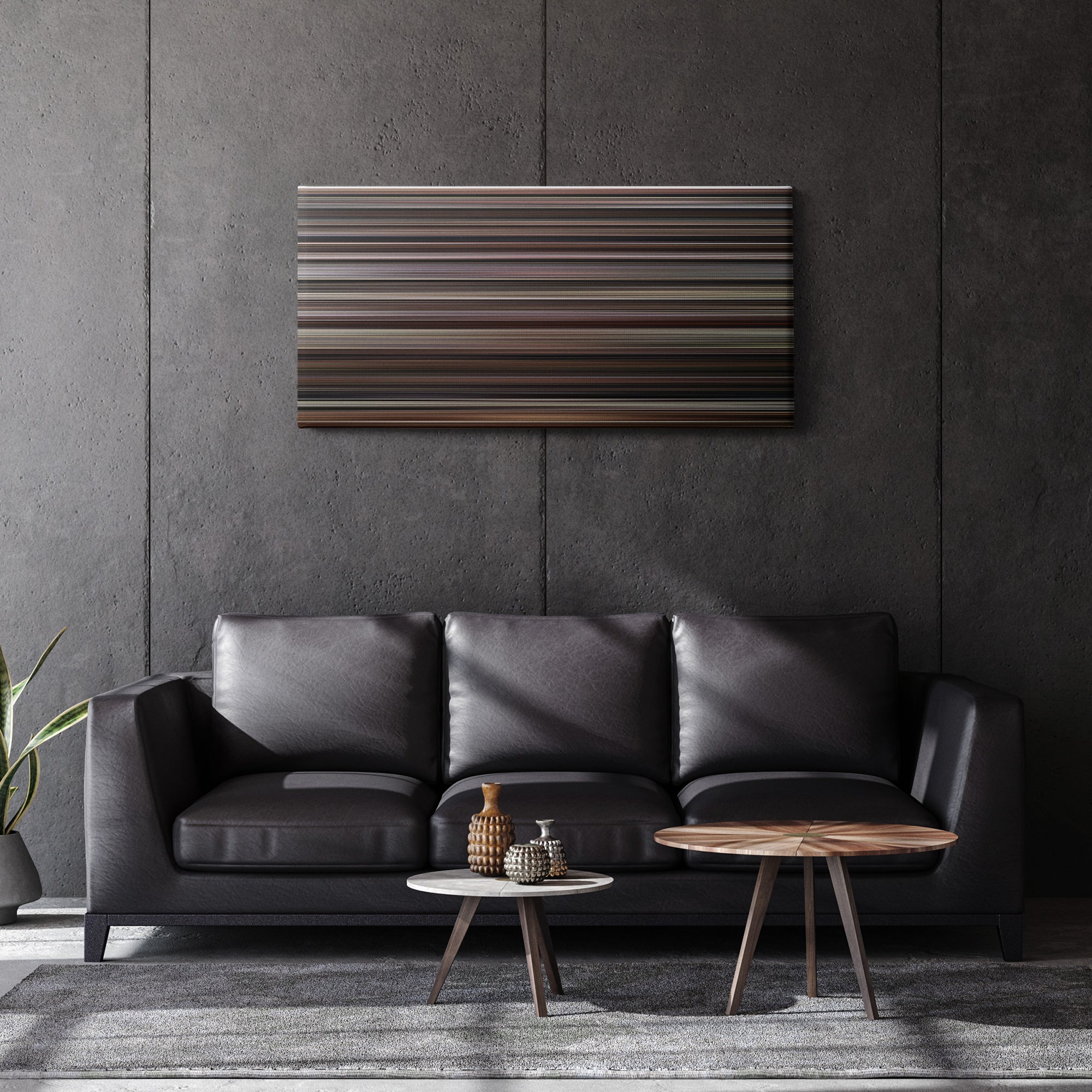 American Psycho (2000) CineSpectrum Color Spectrum Canvas Print - Hanging Horizontal on Wall in Room