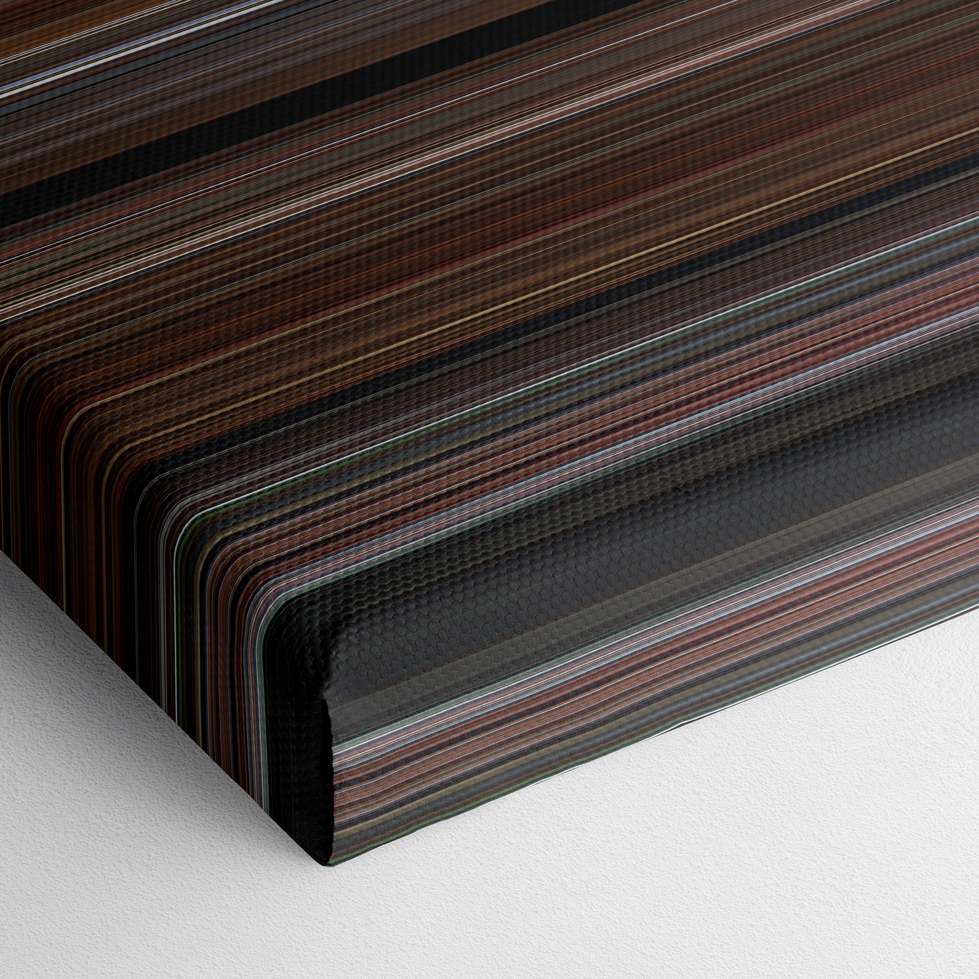 Anatomy of a Fall (2023) CineSpectrum Color Spectrum Canvas Print - Close Up of Bottom of Print