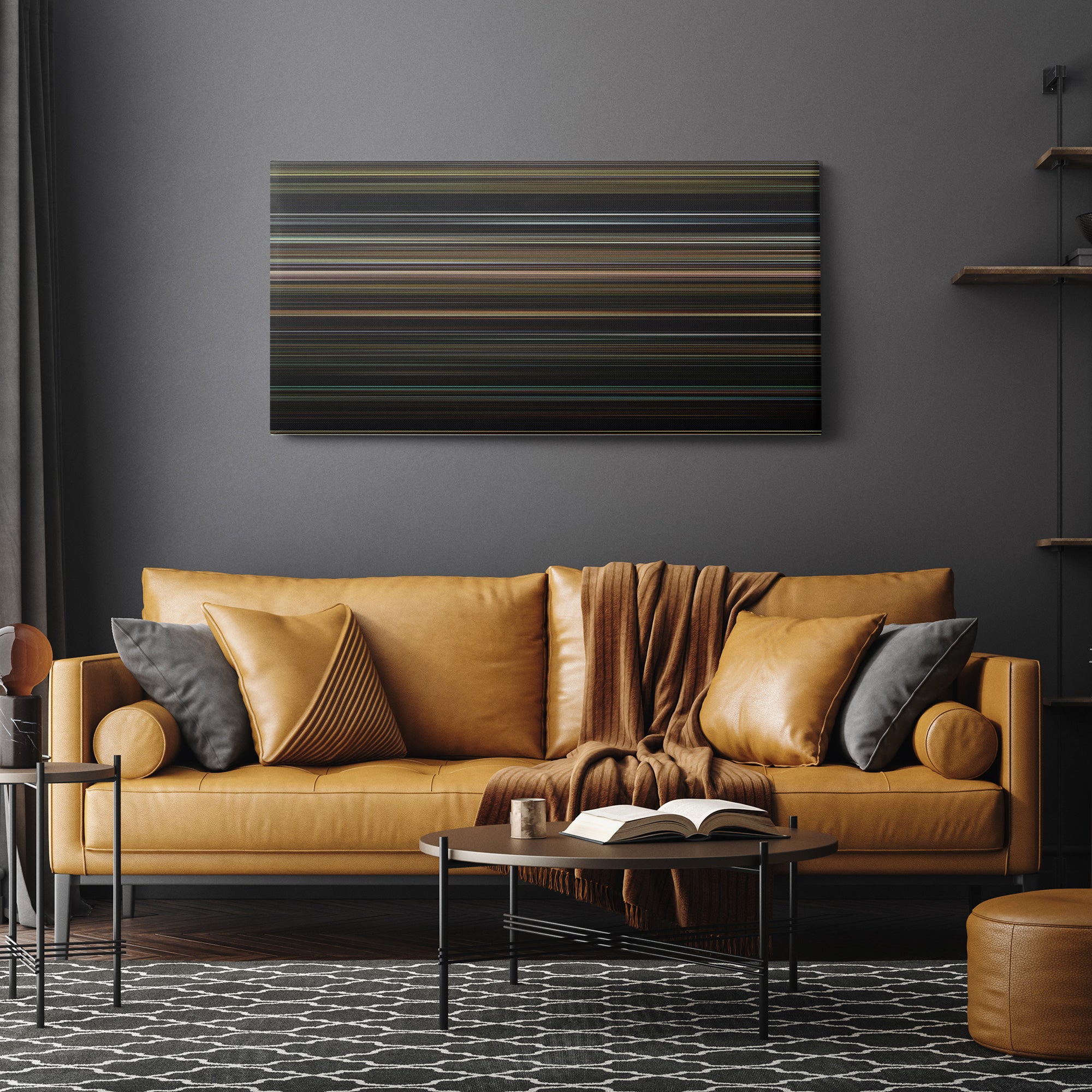 Annabelle (2014) CineSpectrum Color Spectrum Canvas Print - Hanging Horizontal on Wall in Room