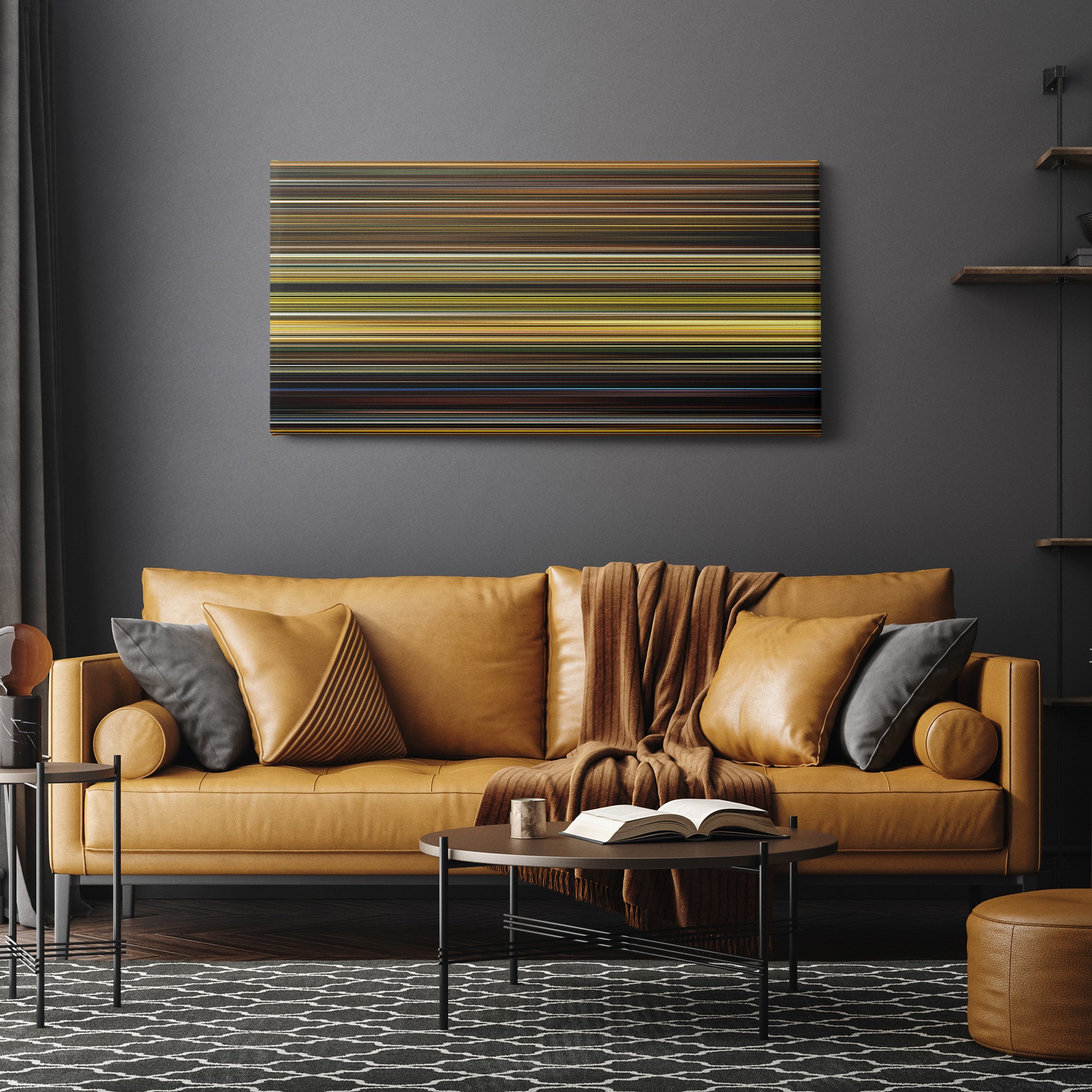 Ashes of Time (1994) CineSpectrum Color Spectrum Canvas Print - Hanging Horizontal on Wall in Room