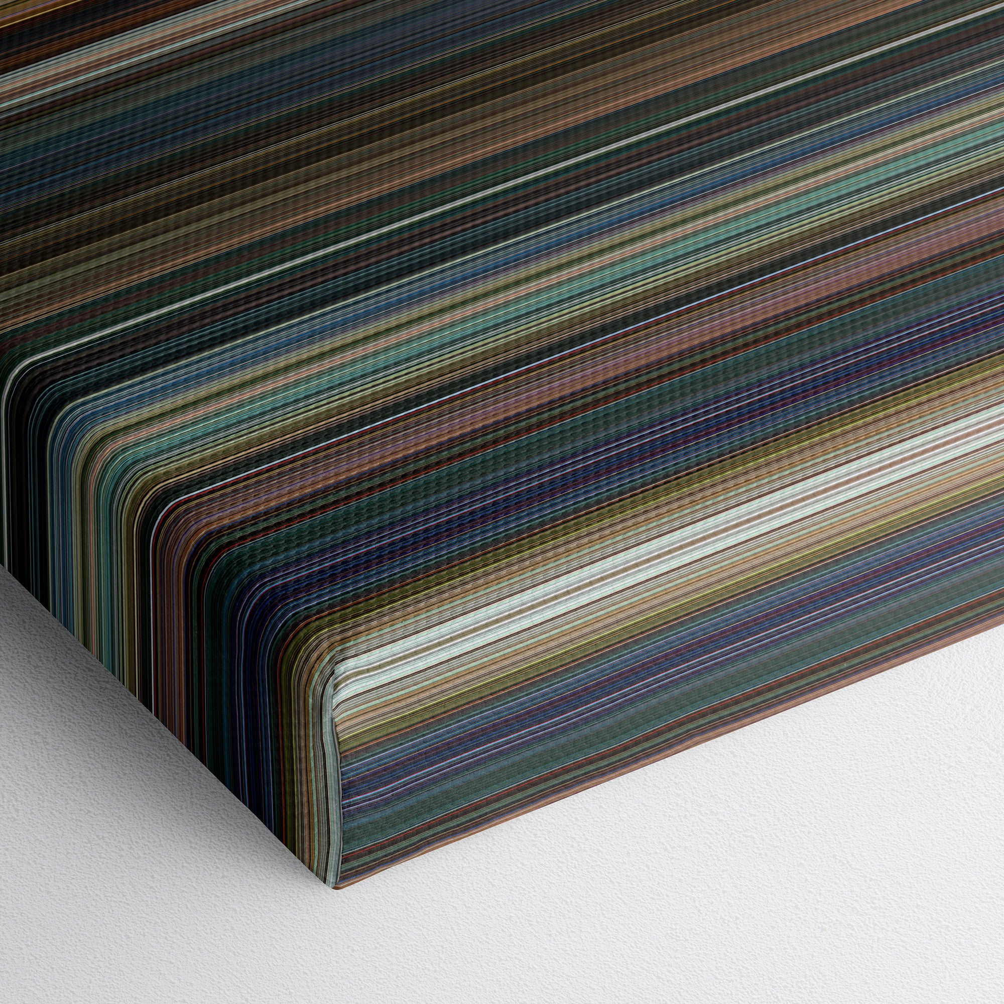 Baby Driver (2017) CineSpectrum Color Spectrum Canvas Print - Close Up of Bottom of Print