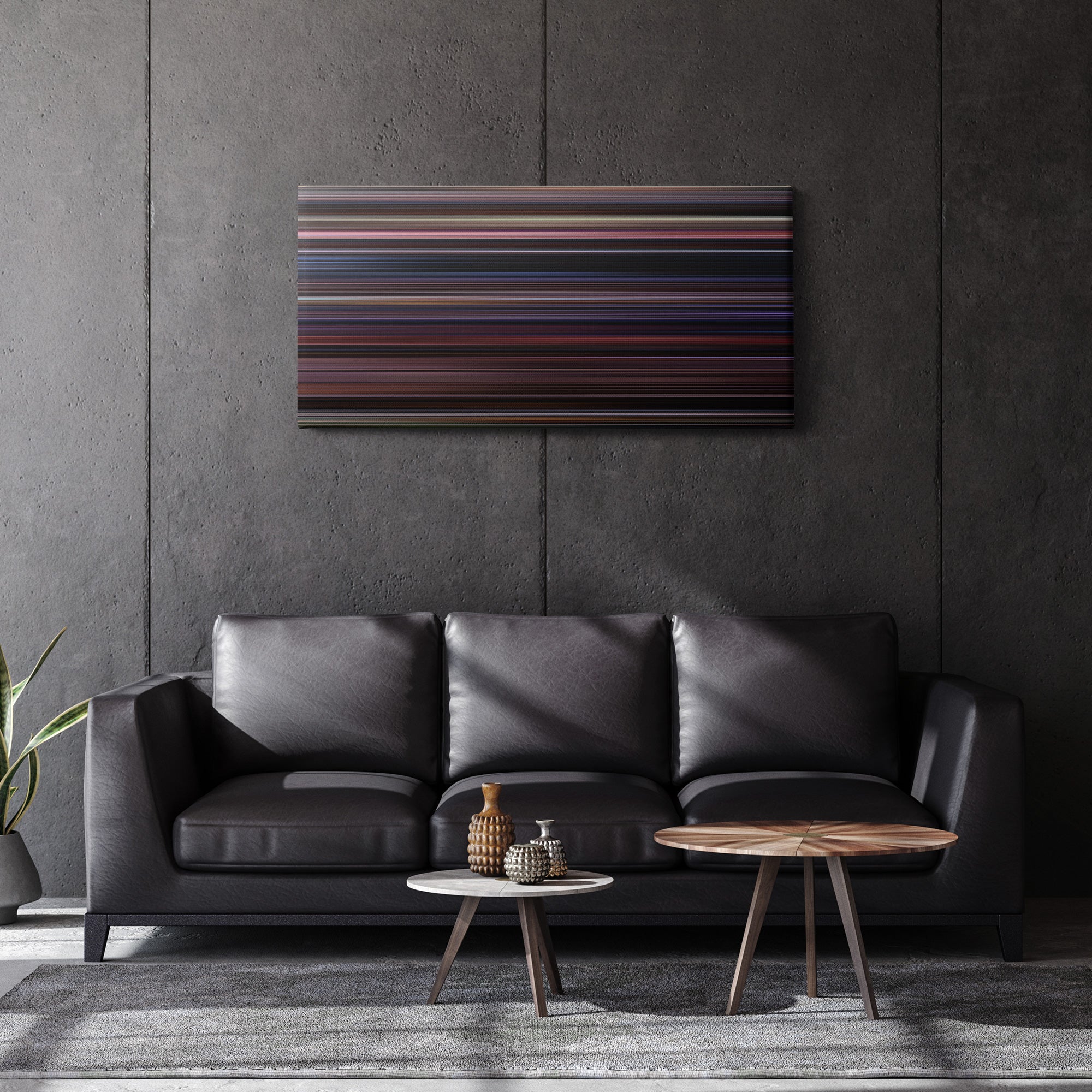 Bad Lieutenant (1992) CineSpectrum Color Spectrum Canvas Print - Hanging Horizontal on Wall in Room