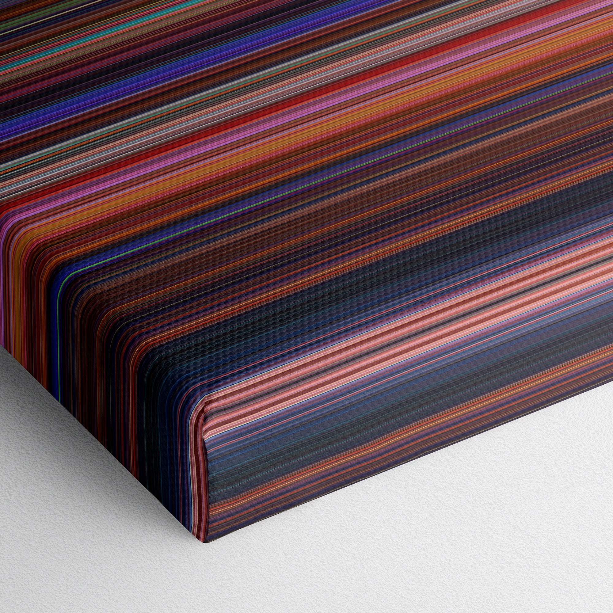 Beauty and the Beast (1991) CineSpectrum Color Spectrum Canvas Print - Close Up of Bottom of Print