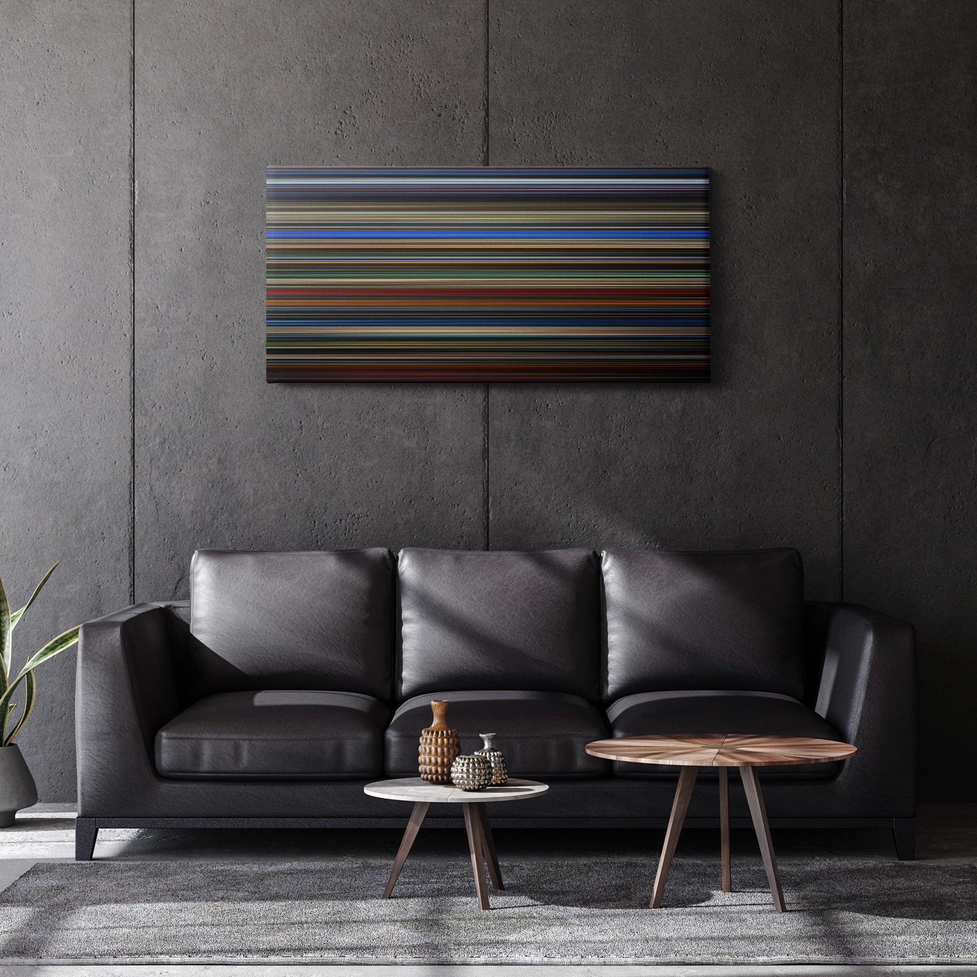 Belly (1998) CineSpectrum Color Spectrum Canvas Print - Hanging Horizontal on Wall in Room