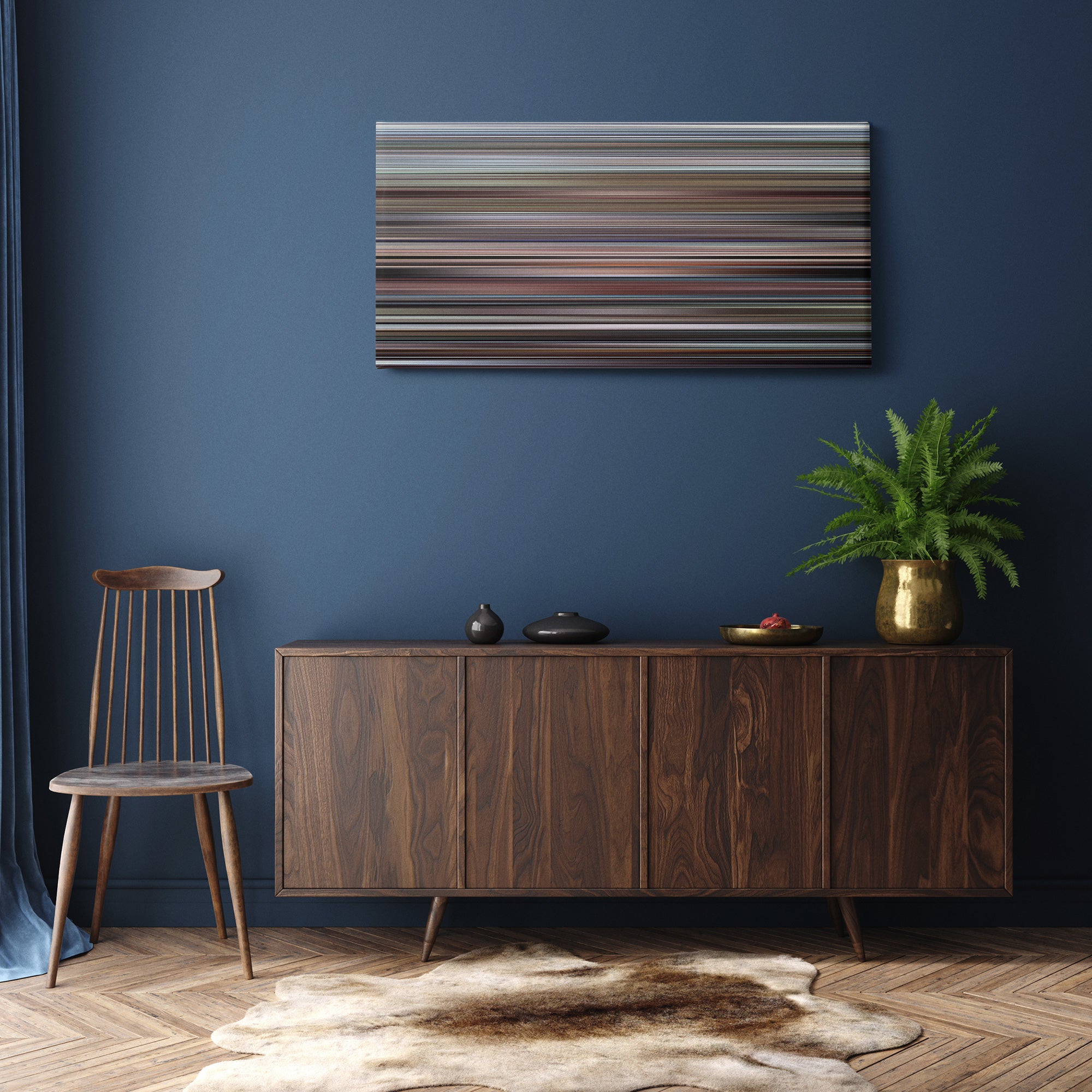 Buffalo 66 (1998) CineSpectrum Color Spectrum Canvas Print - Hanging Horizontal on Wall in Room