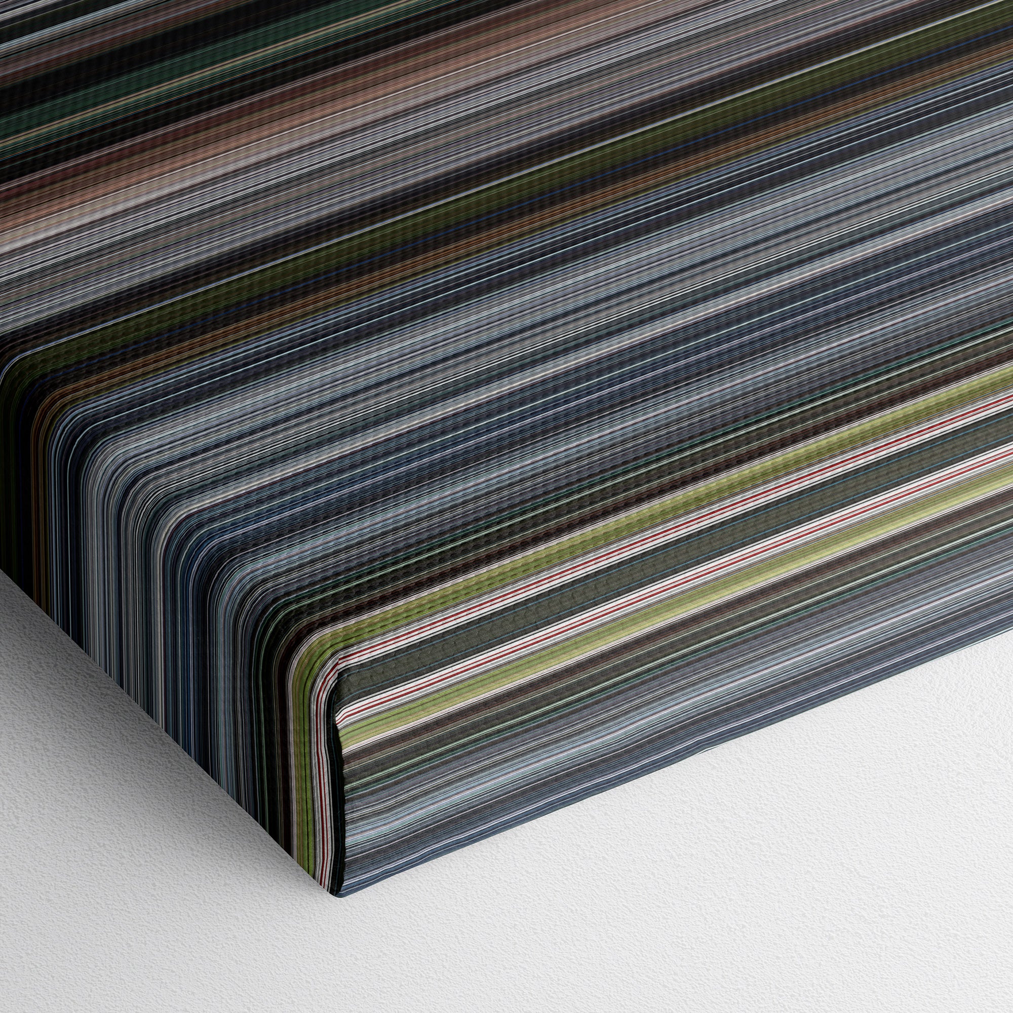 Captain America - The Winter Soldier (2014) CineSpectrum Color Spectrum Canvas Print - Close Up of Bottom of Print