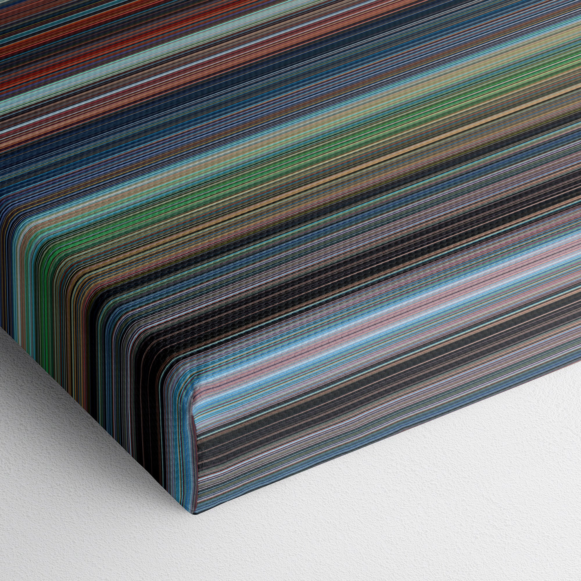 Castle in the Sky (1986) CineSpectrum Color Spectrum Canvas Print - Close Up of Bottom of Print