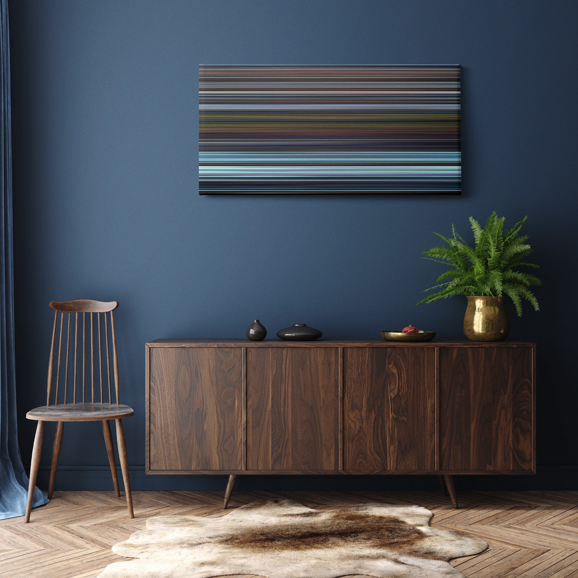 Charlie and the Chocolate Factory (2005) CineSpectrum Color Spectrum Canvas Print - Hanging Horizontal on Wall in Room