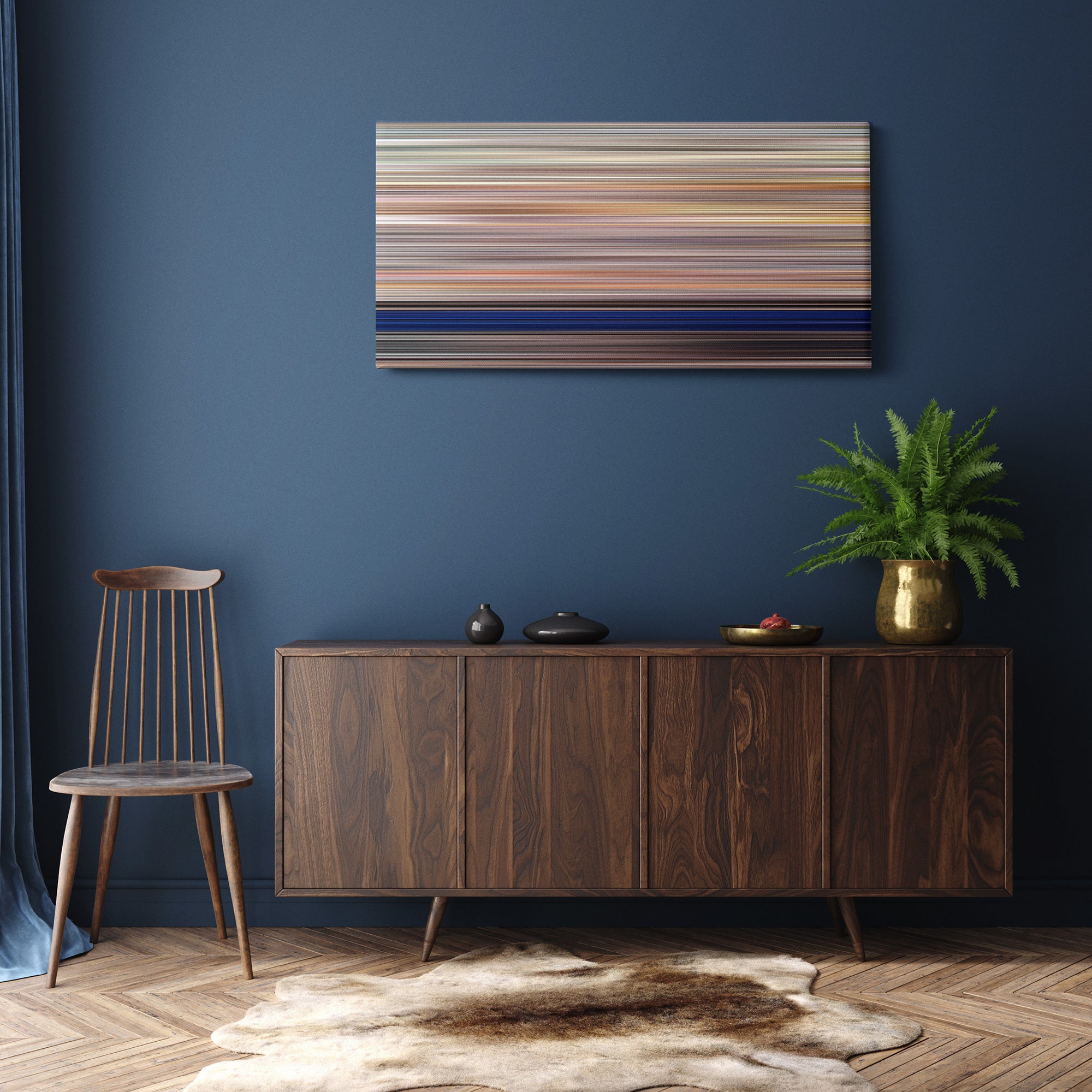 Clerks II (2006) CineSpectrum Color Spectrum Canvas Print - Hanging Horizontal on Wall in Room