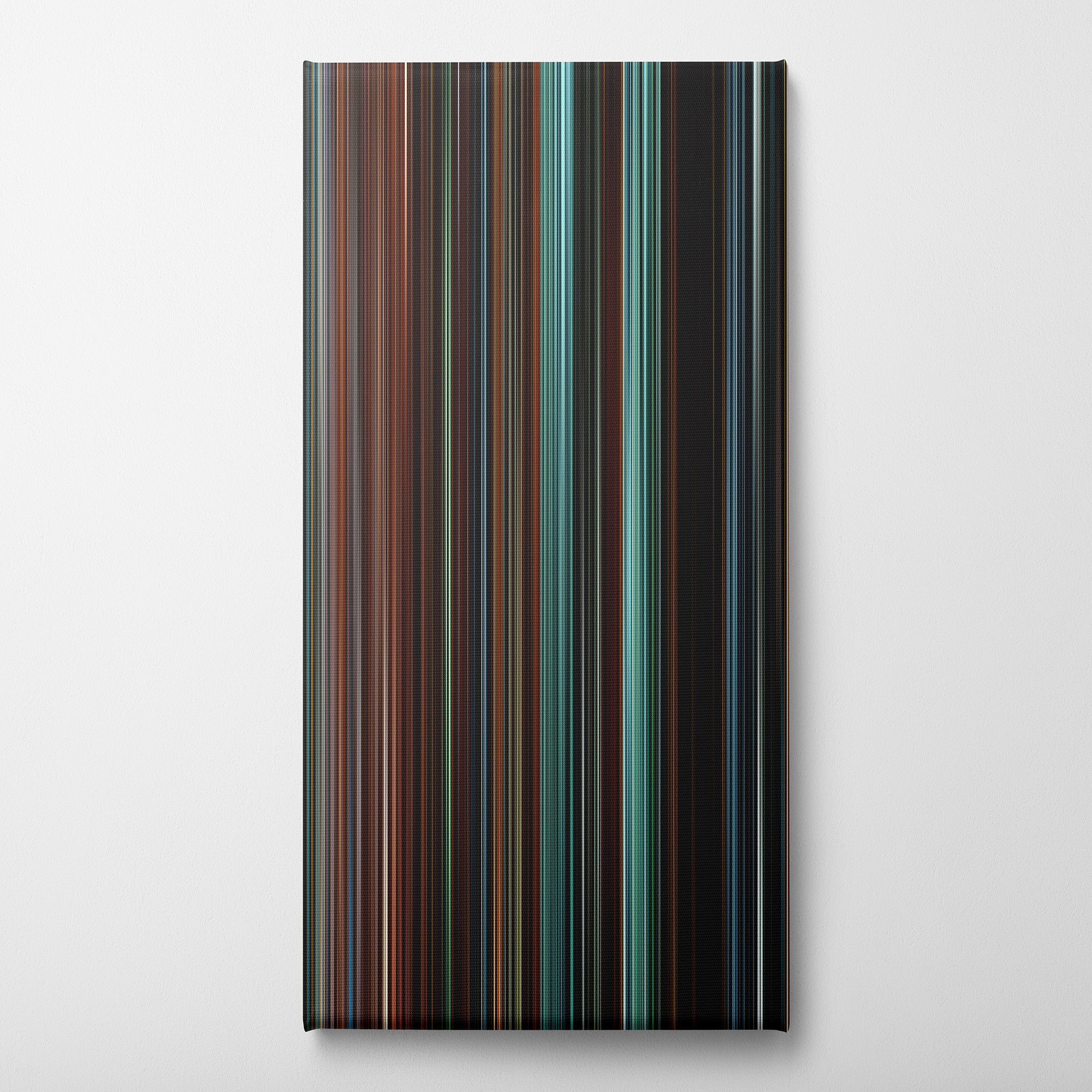 Cloverfield (2008) CineSpectrum Color Spectrum Canvas Print - Vertical on Wall