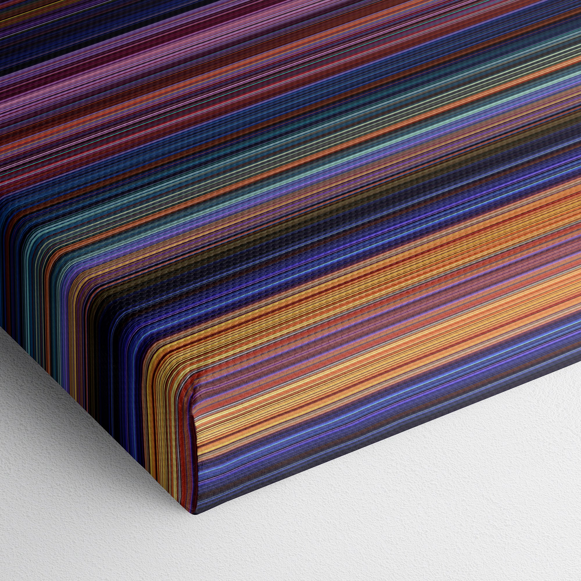 Coco (2017) CineSpectrum Color Spectrum Canvas Print - Close Up of Bottom of Print