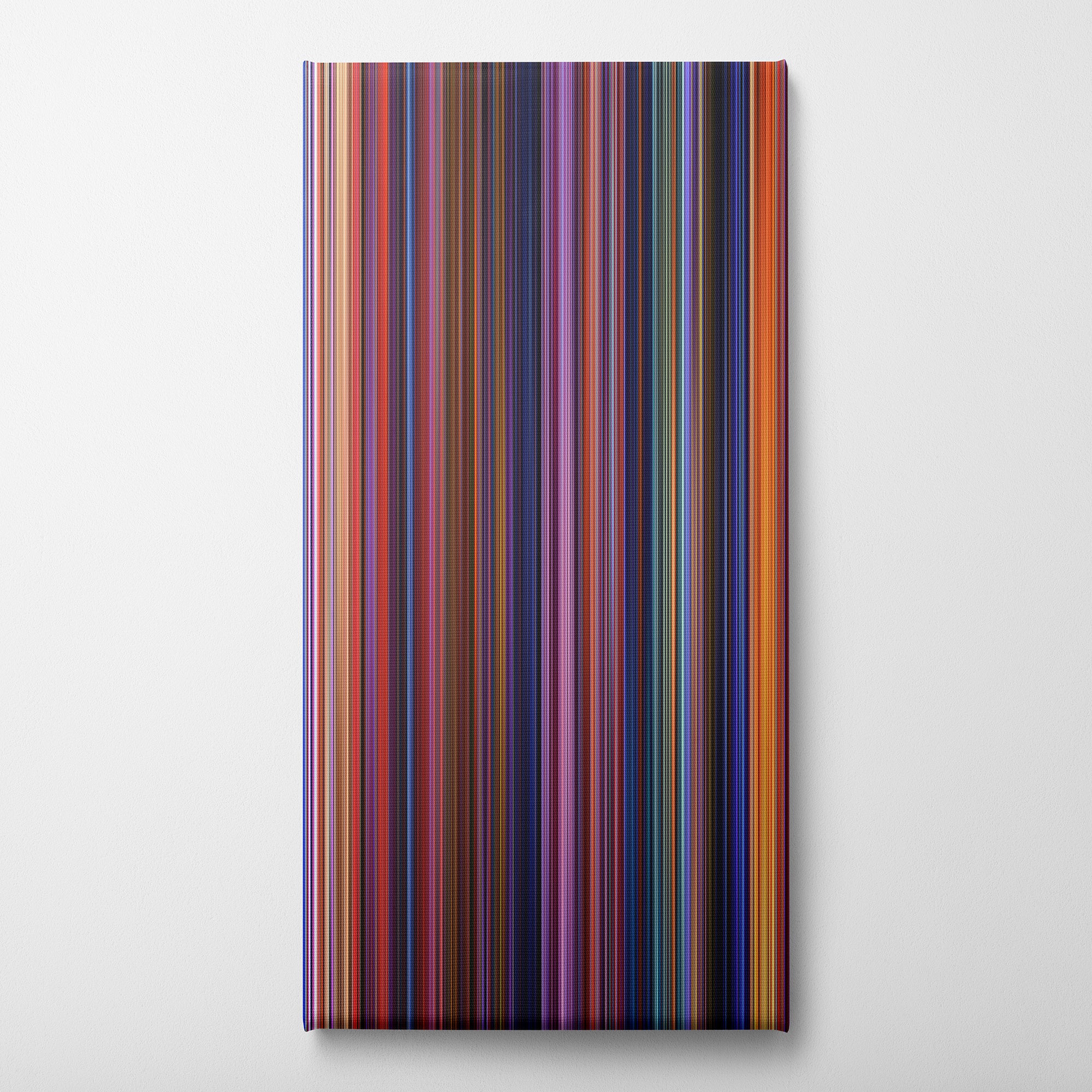 Coco (2017) CineSpectrum Color Spectrum Canvas Print - Vertical on Wall