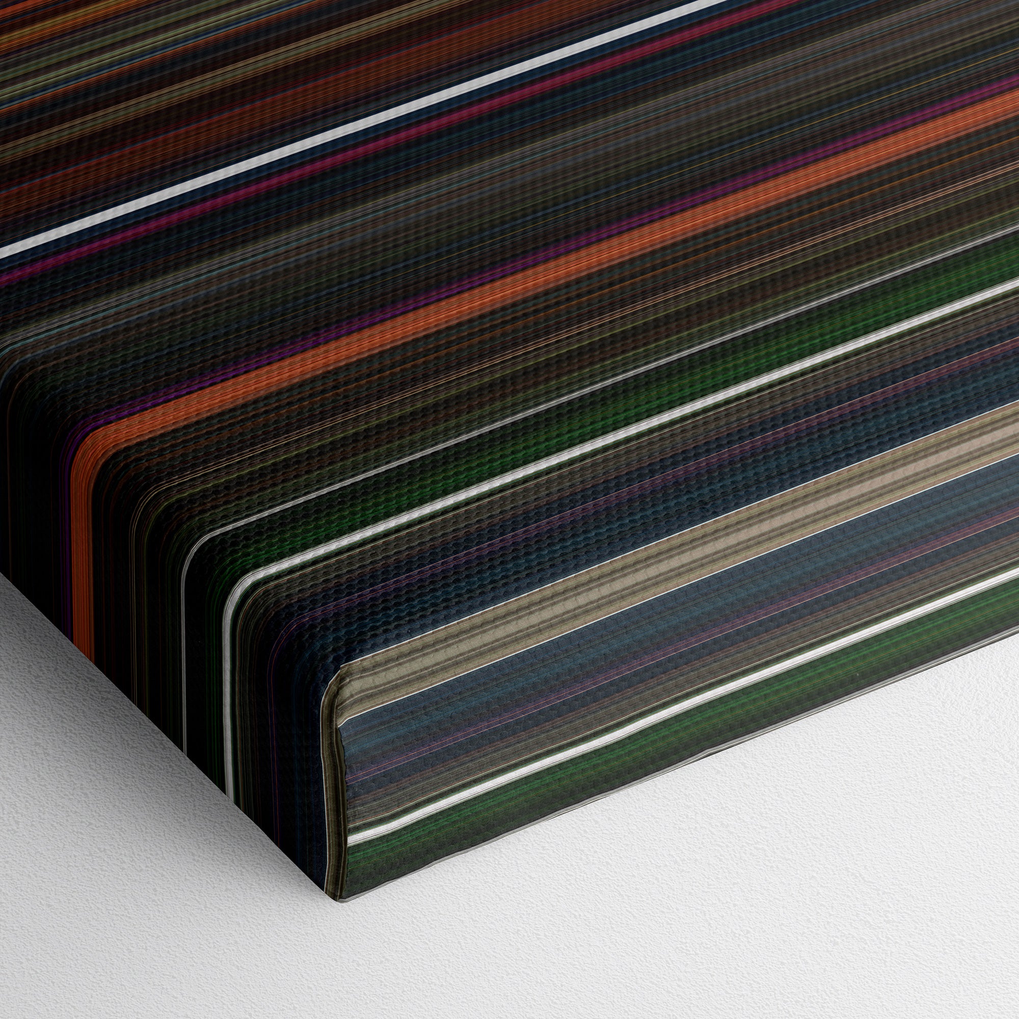 Coraline (2009) CineSpectrum Color Spectrum Canvas Print - Close Up of Bottom of Print