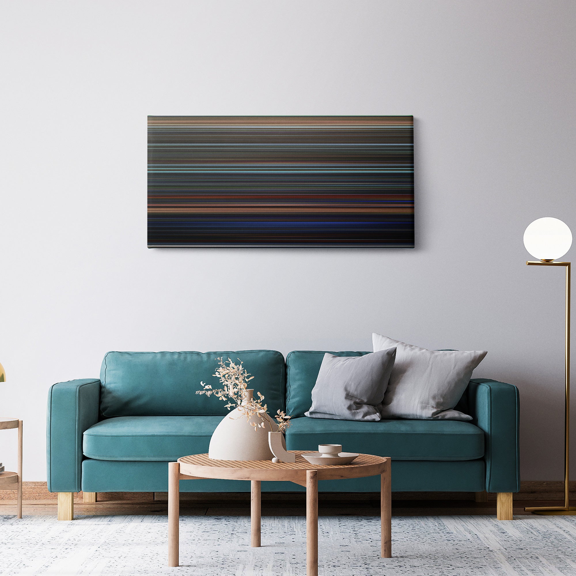 Das Boot (1981) CineSpectrum Color Spectrum Canvas Print - Hanging Horizontal on Wall in Room