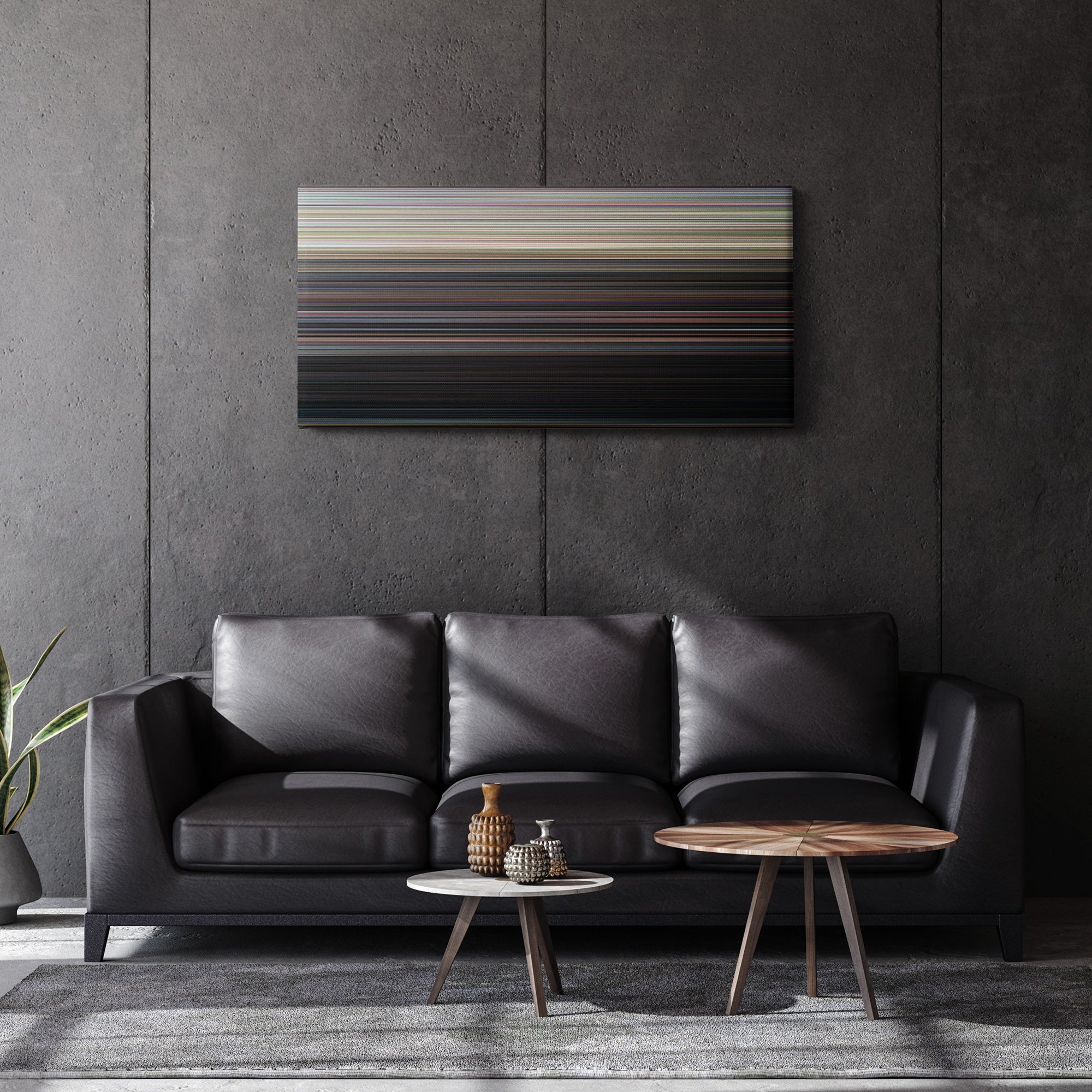 Dazed and Confused (1993) CineSpectrum Color Spectrum Canvas Print - Hanging Horizontal on Wall in Room