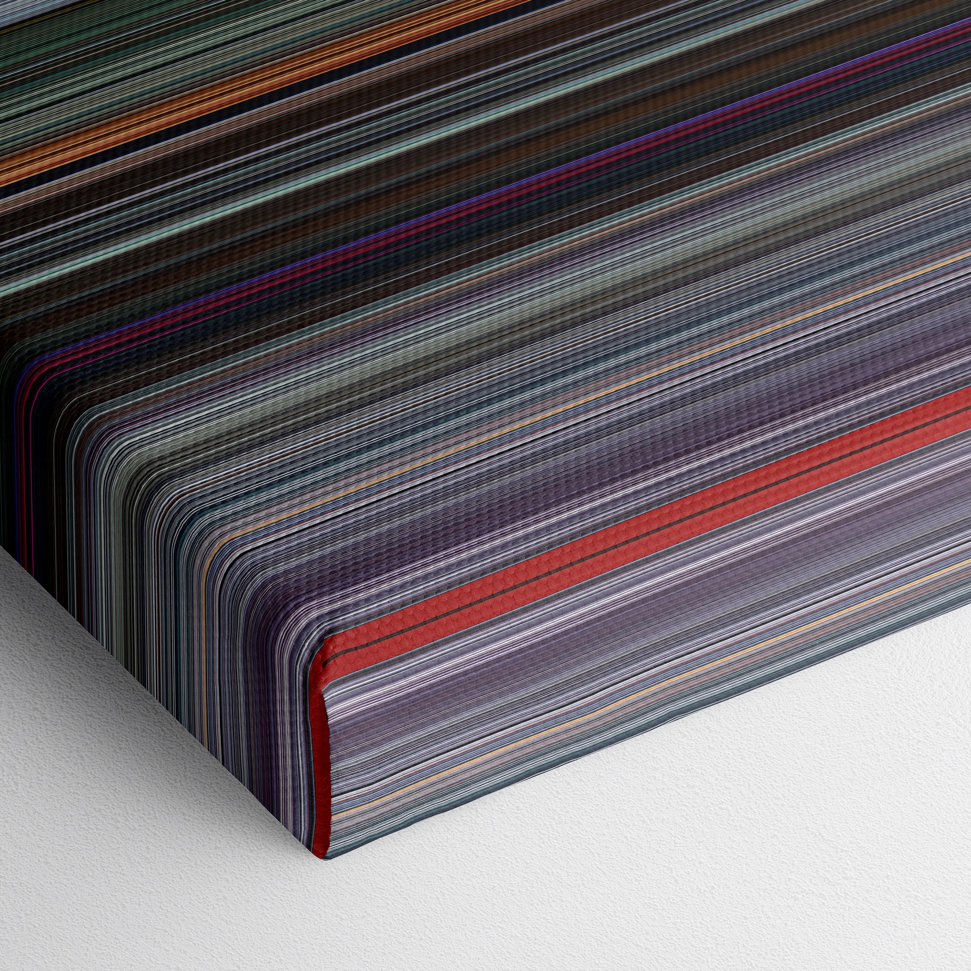 Deadpool (2016) CineSpectrum Color Spectrum Canvas Print - Close Up of Bottom of Print