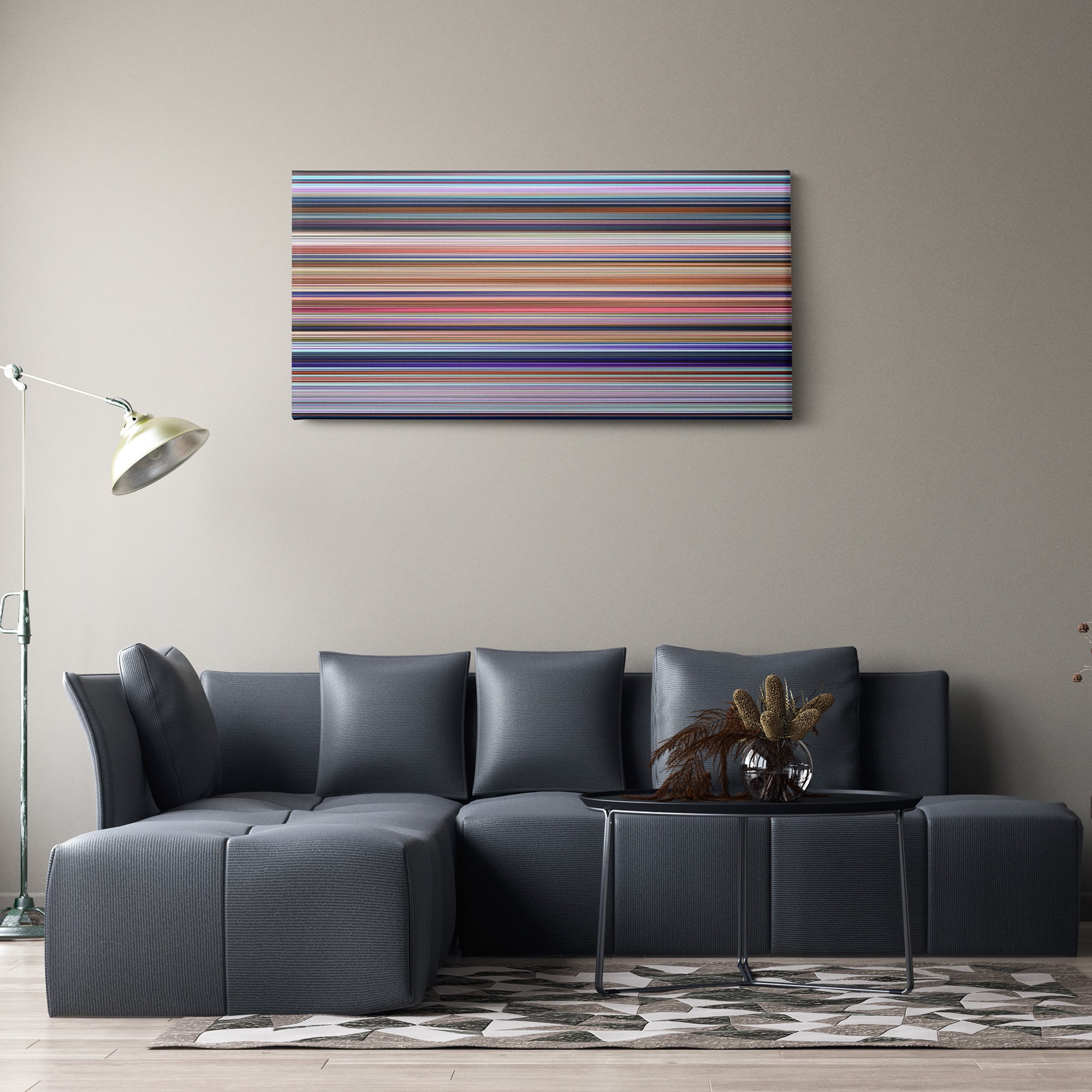 Despicable Me 3 (2017) CineSpectrum Color Spectrum Canvas Print - Hanging Horizontal on Wall in Room