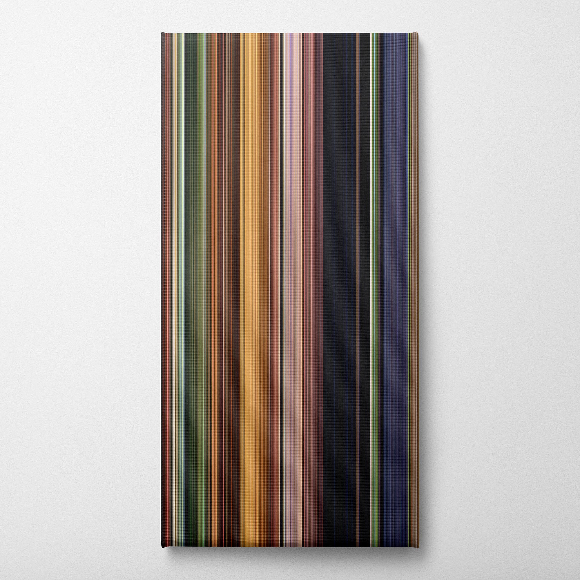 Dinosaur (2000) CineSpectrum Color Spectrum Canvas Print - Vertical on Wall