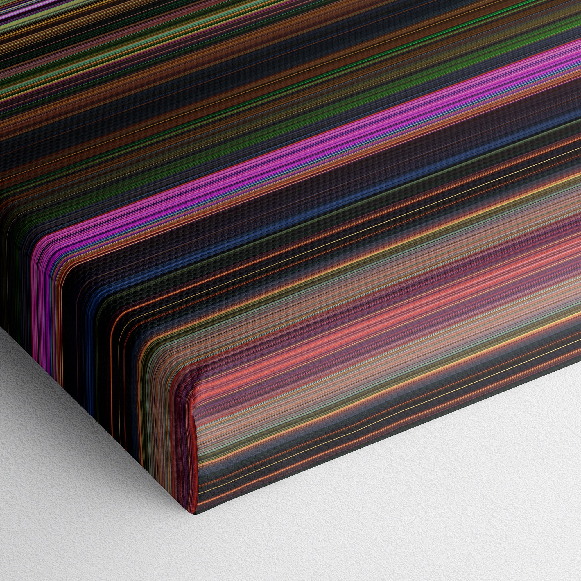 Encanto (2021) CineSpectrum Color Spectrum Canvas Print - Close Up of Bottom of Print