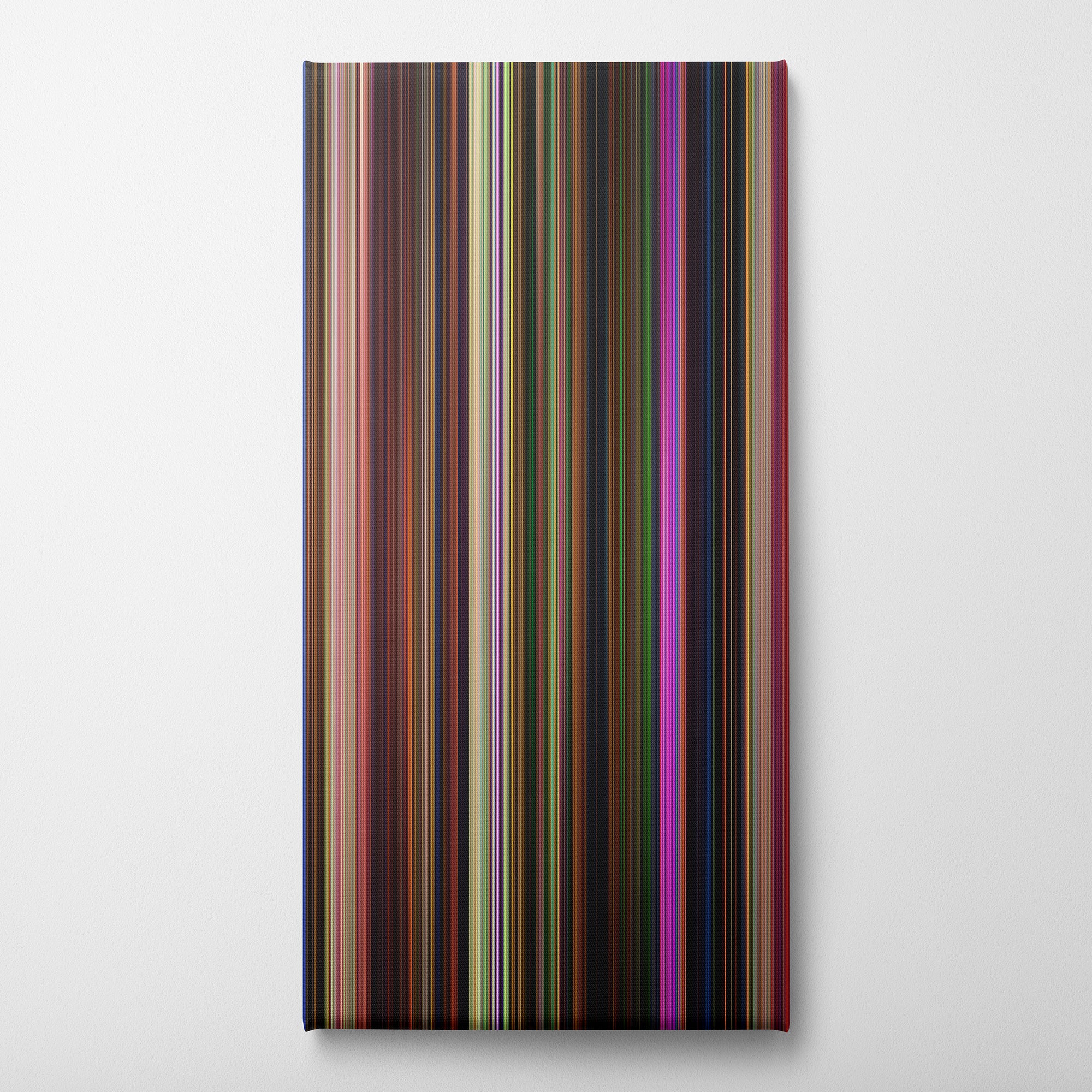 Encanto (2021) CineSpectrum Color Spectrum Canvas Print - Vertical on Wall