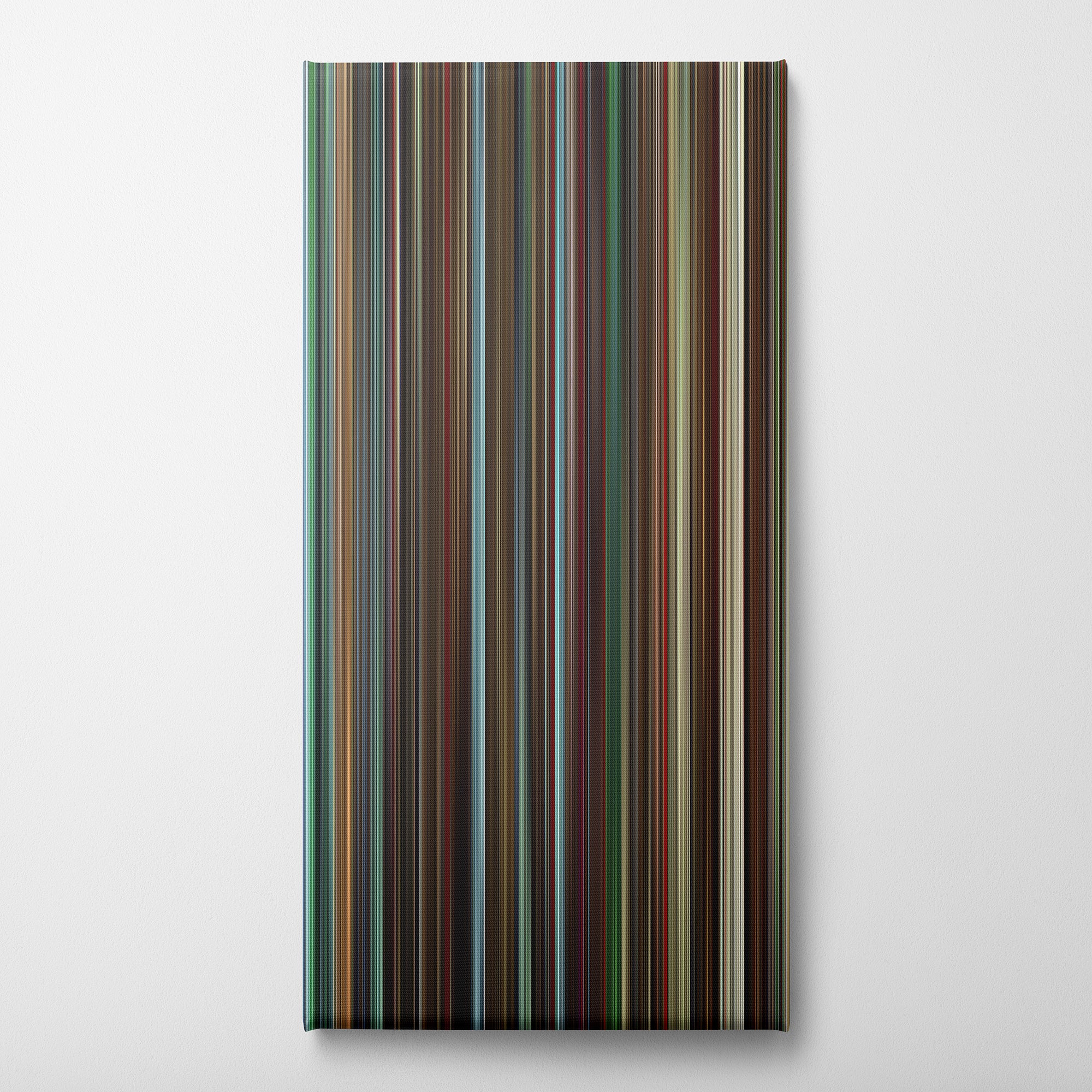 Ex Machina (2015) CineSpectrum Color Spectrum Canvas Print - Vertical on Wall