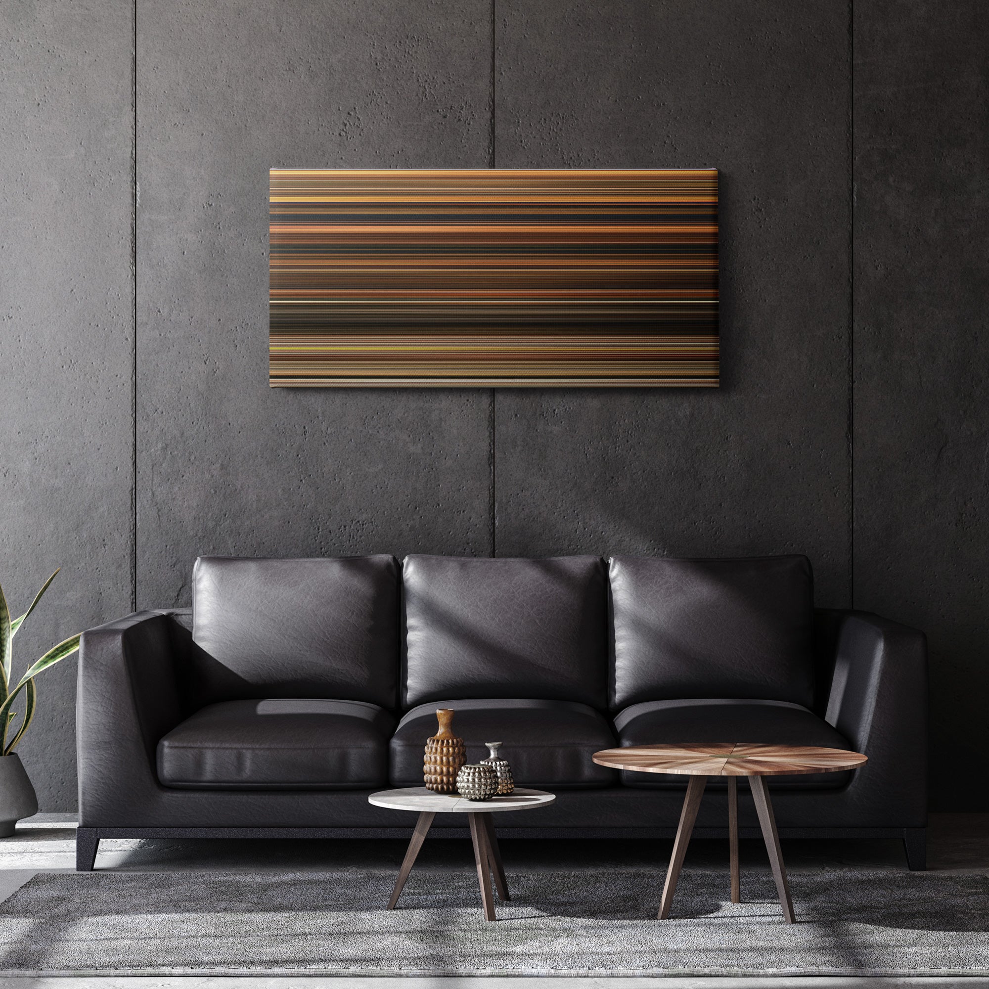 Fantastic Mr Fox (2009) CineSpectrum Color Spectrum Canvas Print - Hanging Horizontal on Wall in Room