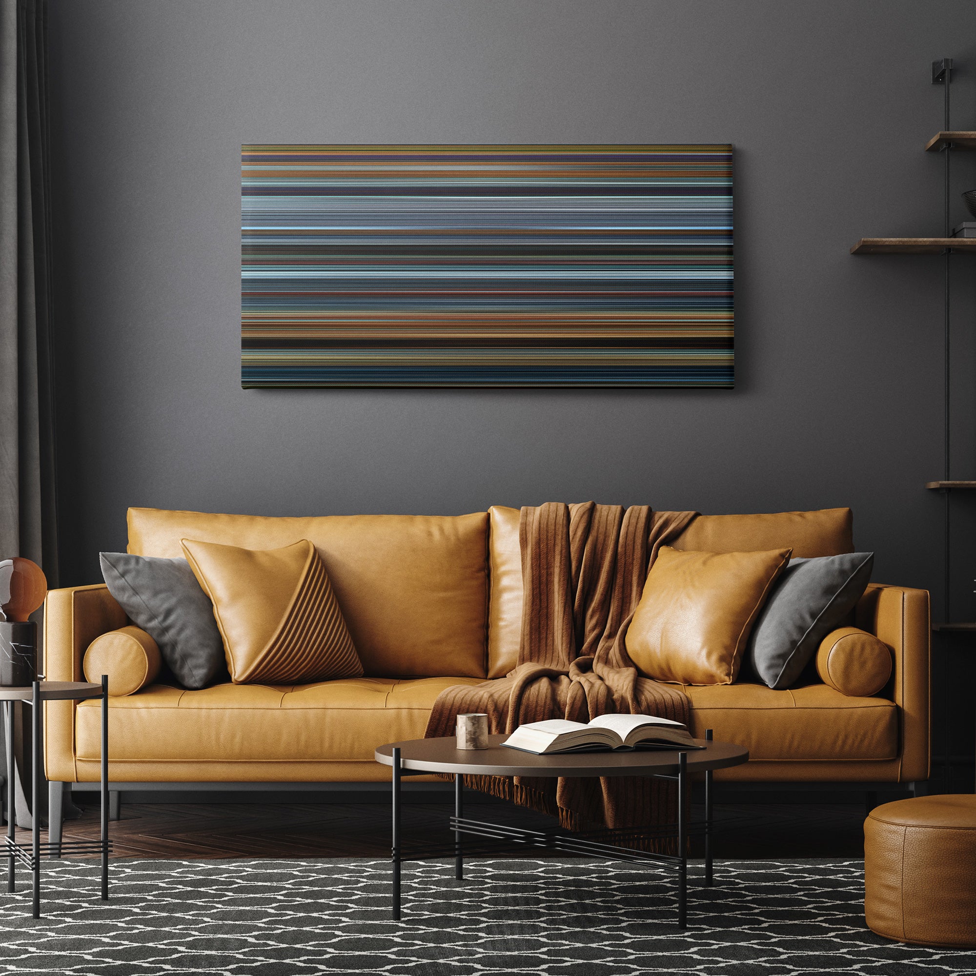 Fast and Furious Presents - Hobbs and Shaw (2019) CineSpectrum Color Spectrum Canvas Print - Hanging Horizontal on Wall in Room