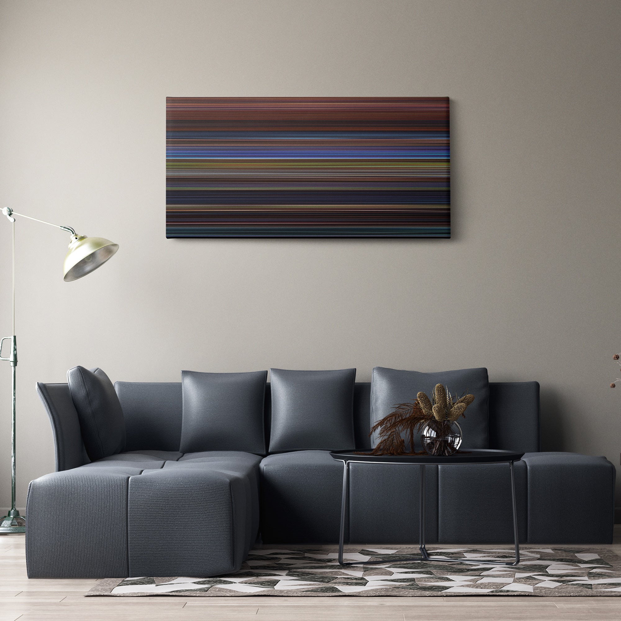 Final Destination 3 (2006) CineSpectrum Color Spectrum Canvas Print - Hanging Horizontal on Wall in Room