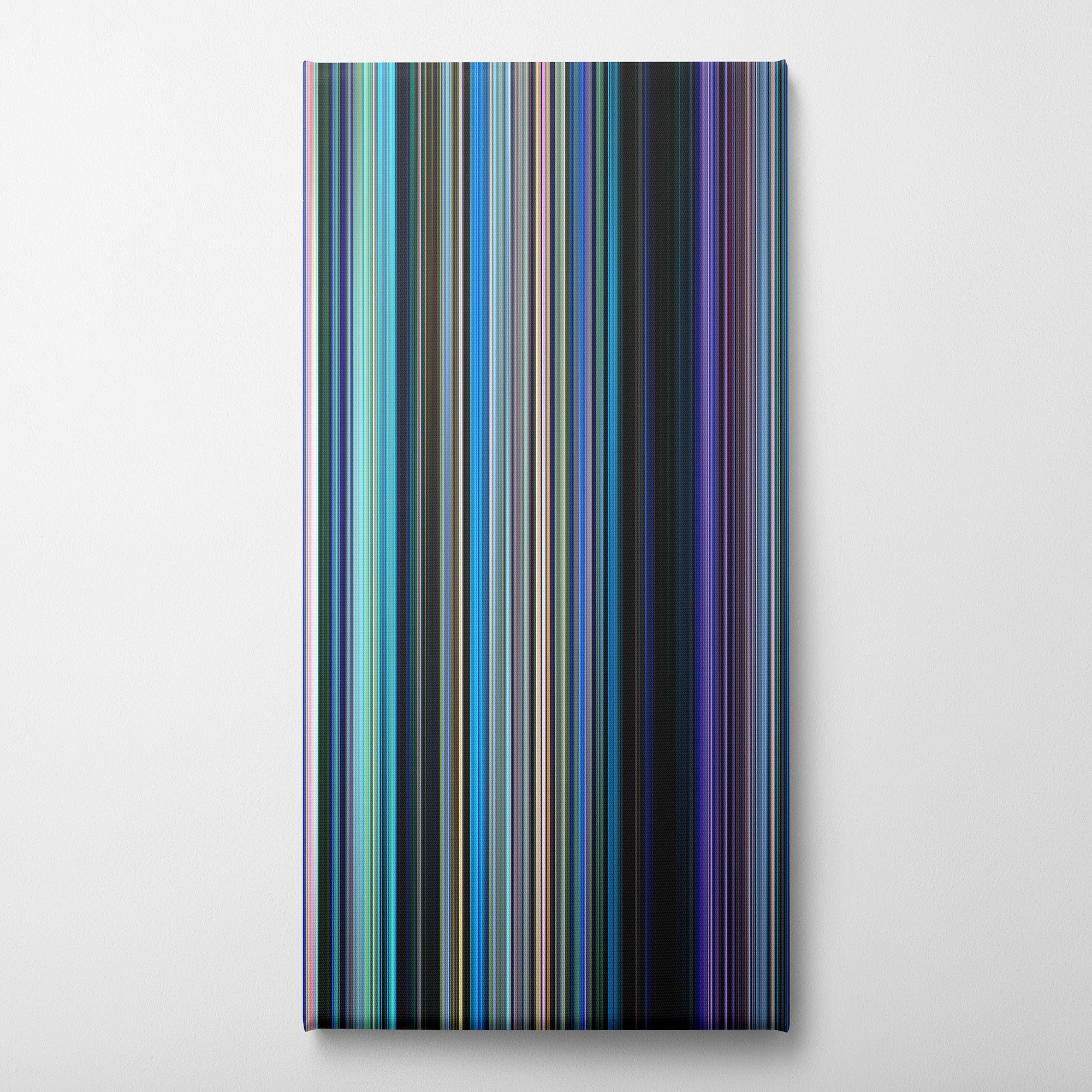 Finding Dory (2016) CineSpectrum Color Spectrum Canvas Print - Vertical on Wall