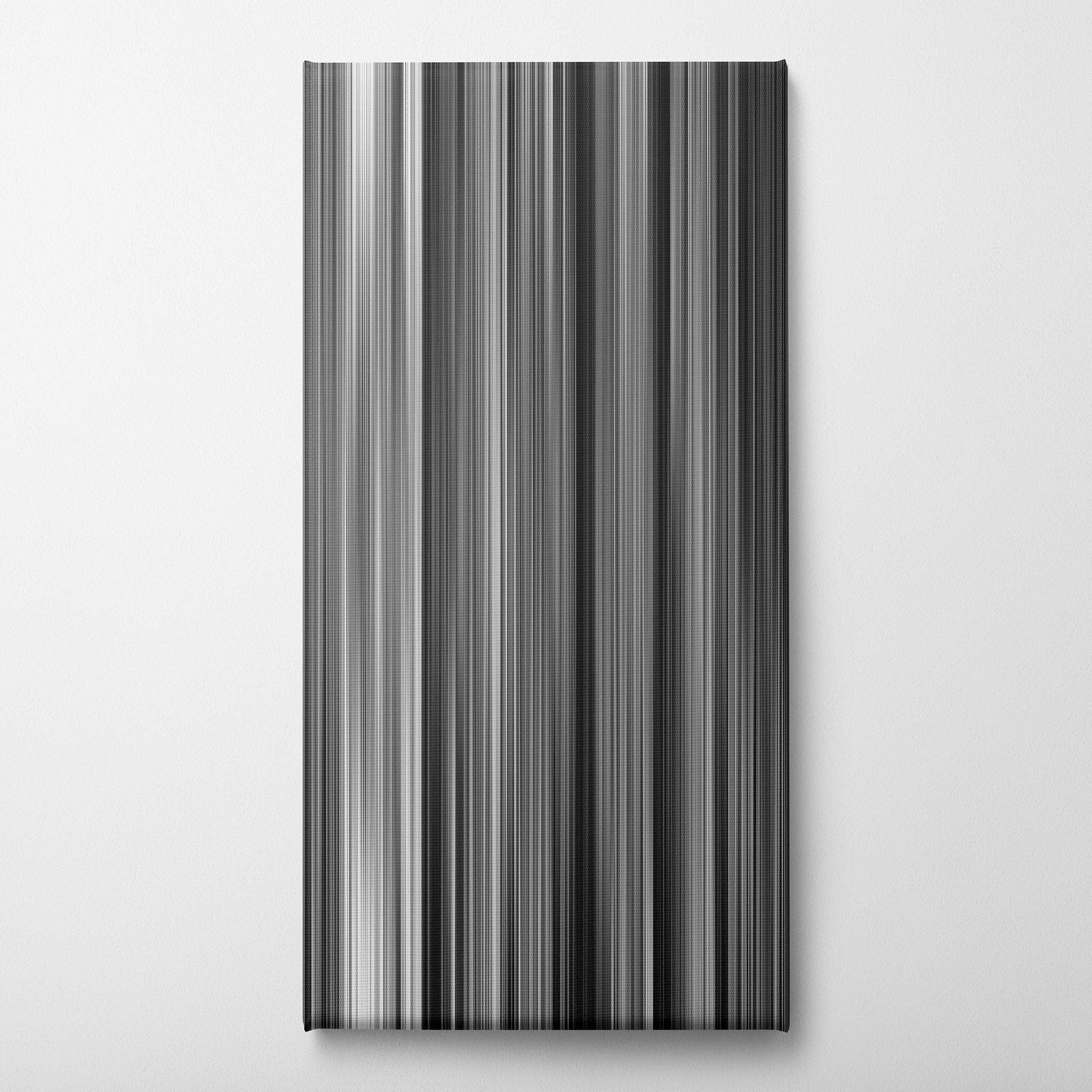 Following (1998) CineSpectrum Color Spectrum Canvas Print - Vertical on Wall