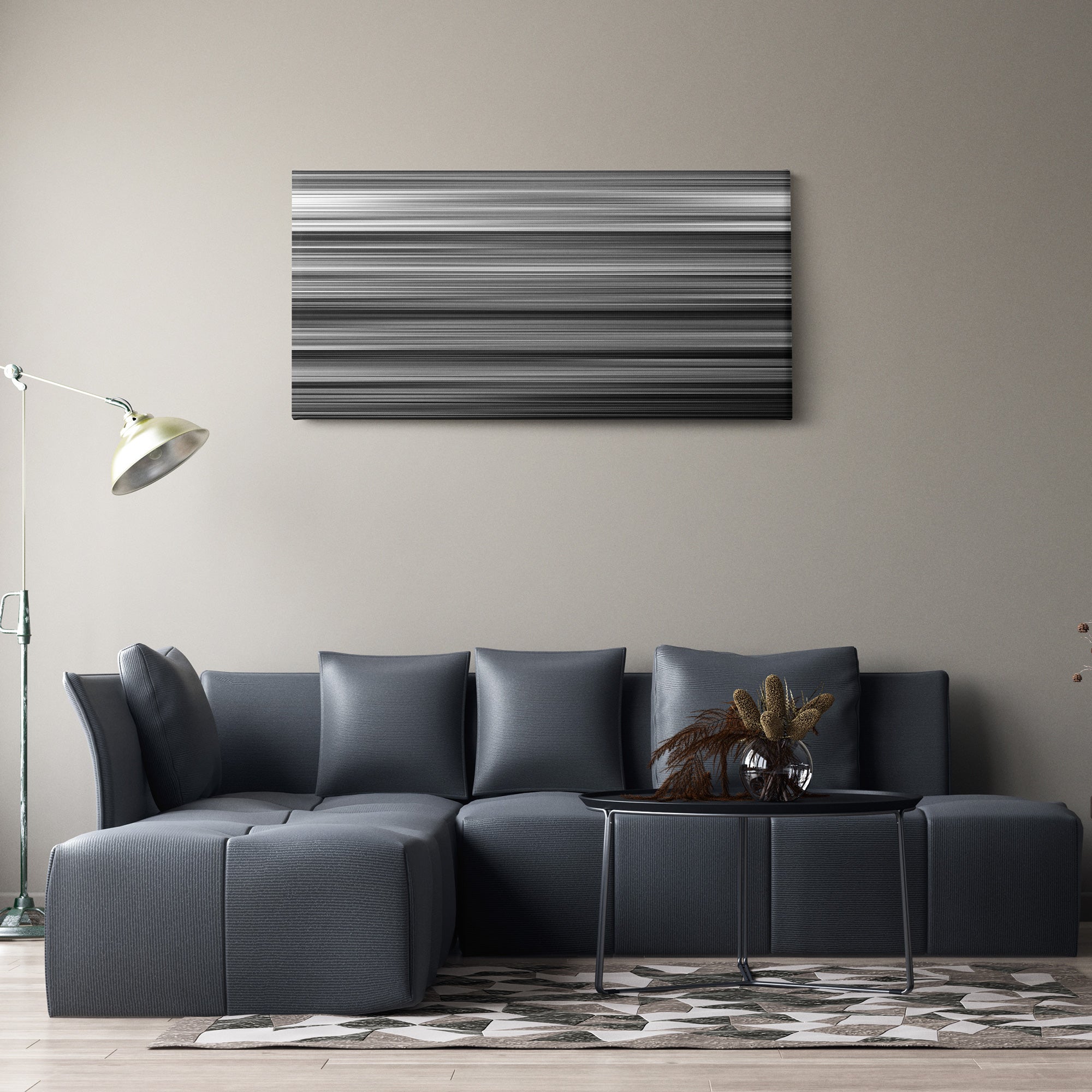 Following (1998) CineSpectrum Color Spectrum Canvas Print - Hanging Horizontal on Wall in Room