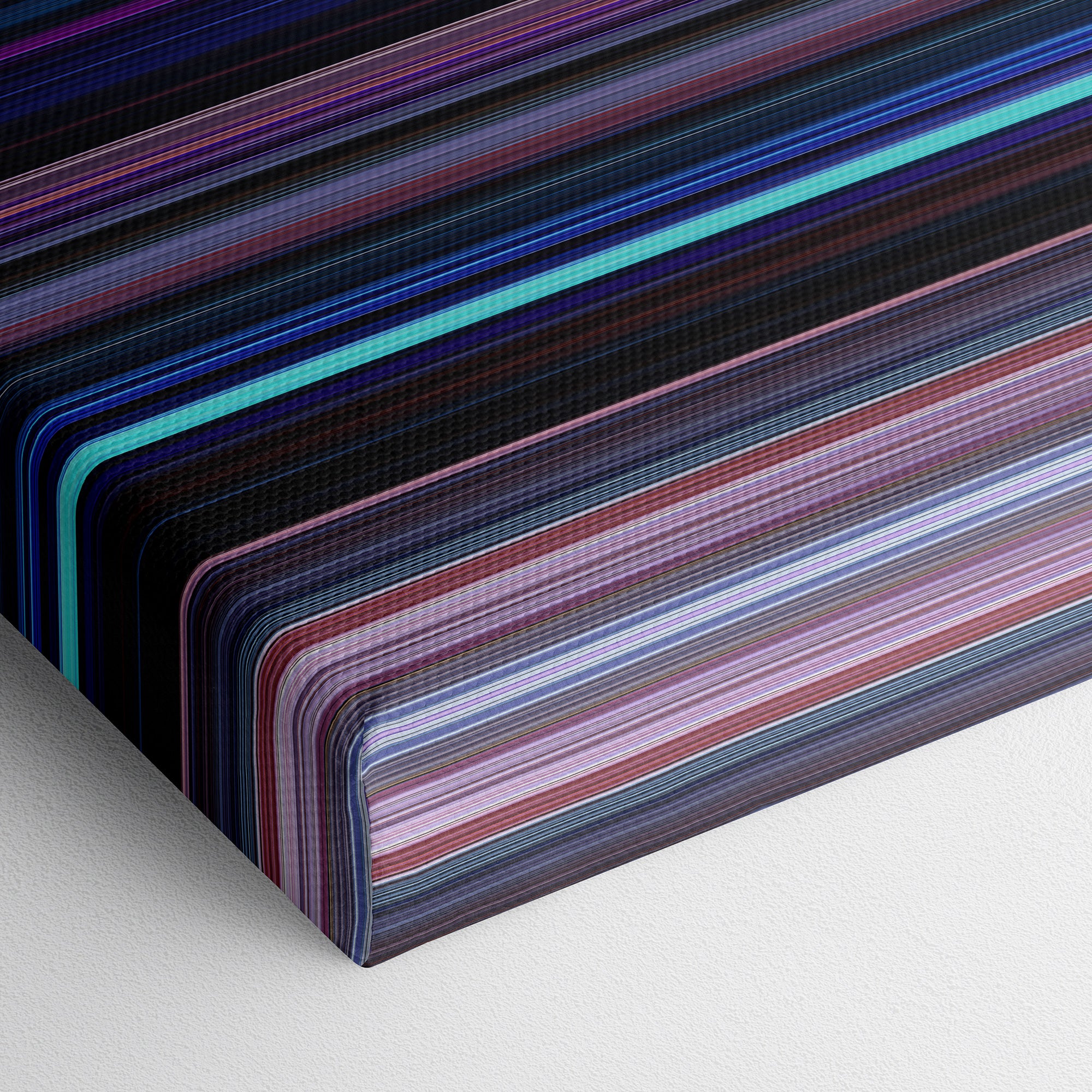 Frozen II (2019) CineSpectrum Color Spectrum Canvas Print - Close Up of Bottom of Print