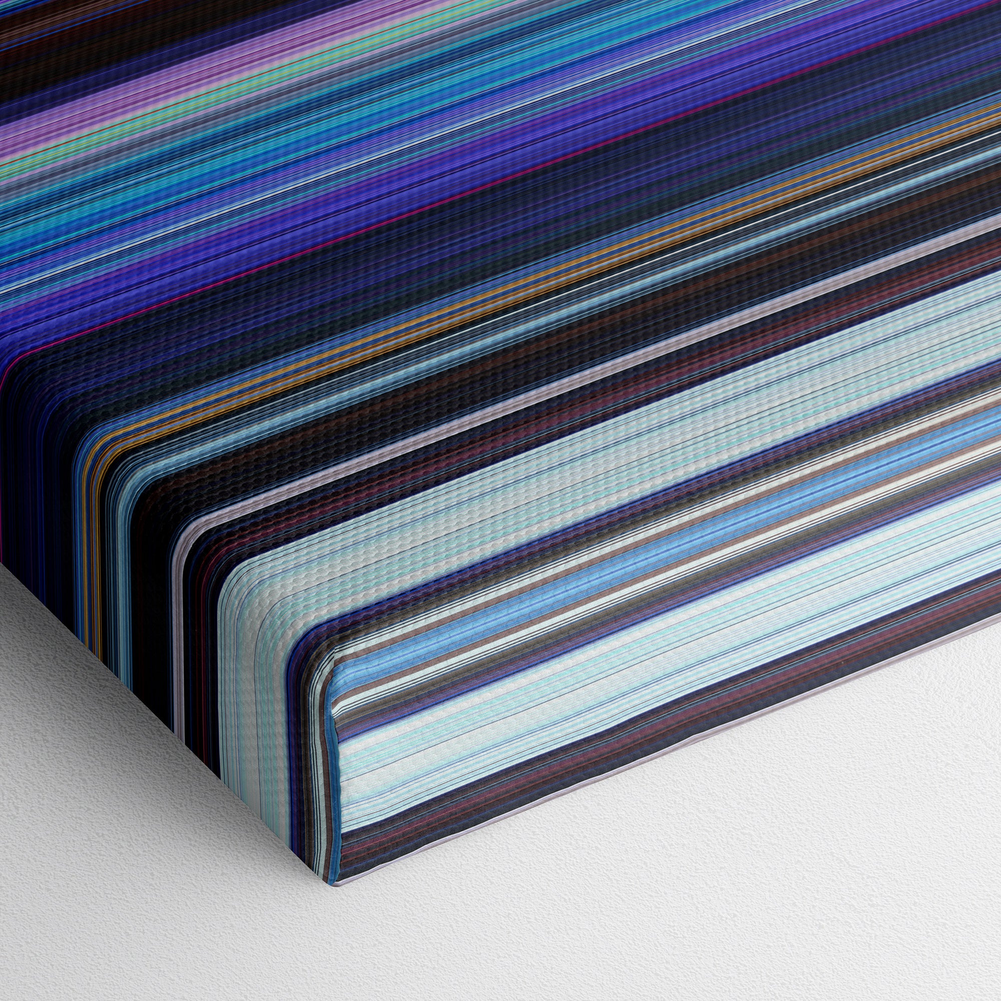 Frozen (2013) CineSpectrum Color Spectrum Canvas Print - Close Up of Bottom of Print