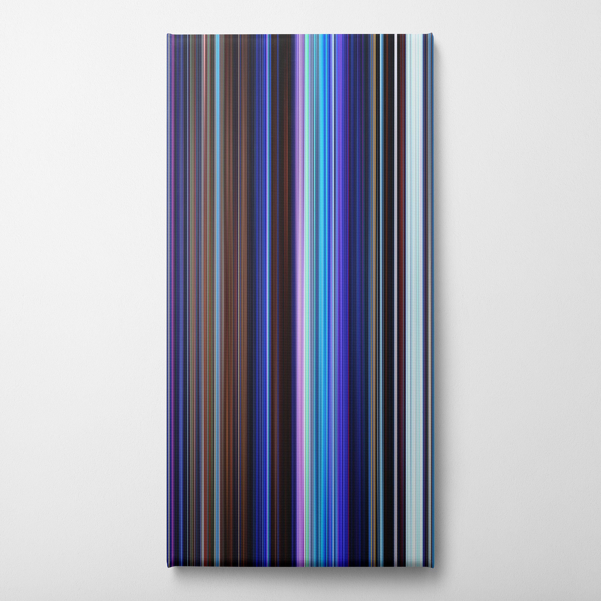 Frozen (2013) CineSpectrum Color Spectrum Canvas Print - Vertical on Wall