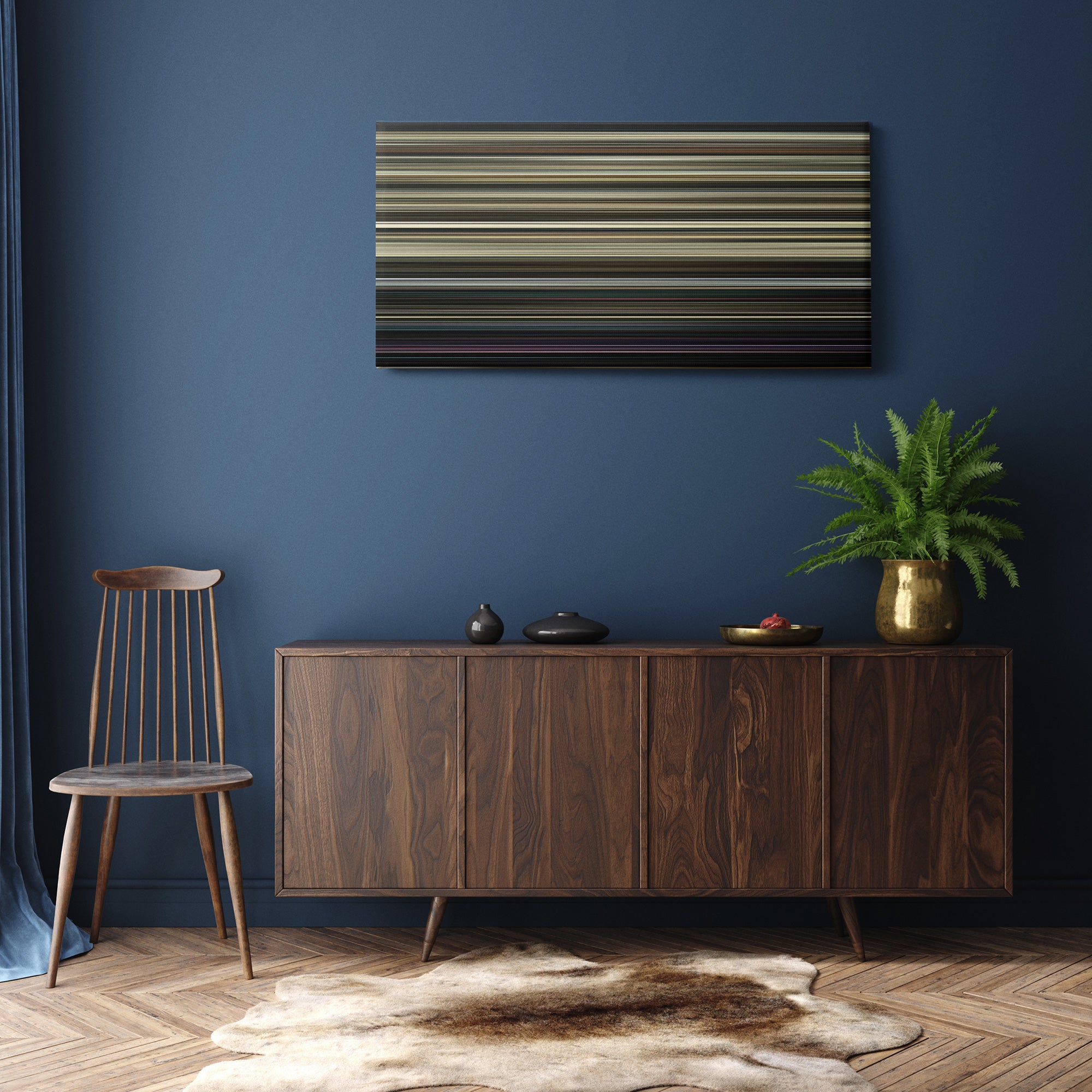 Ghostbusters Afterlife (2021) CineSpectrum Color Spectrum Canvas Print - Hanging Horizontal on Wall in Room