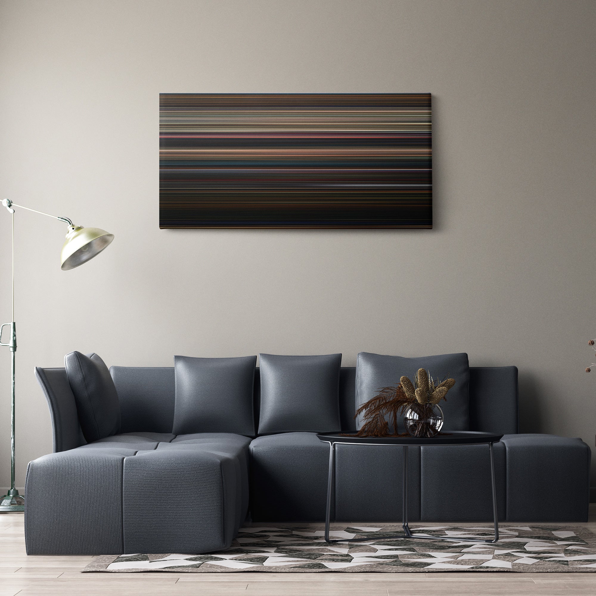 Halloween Ends (2022) CineSpectrum Color Spectrum Canvas Print - Hanging Horizontal on Wall in Room