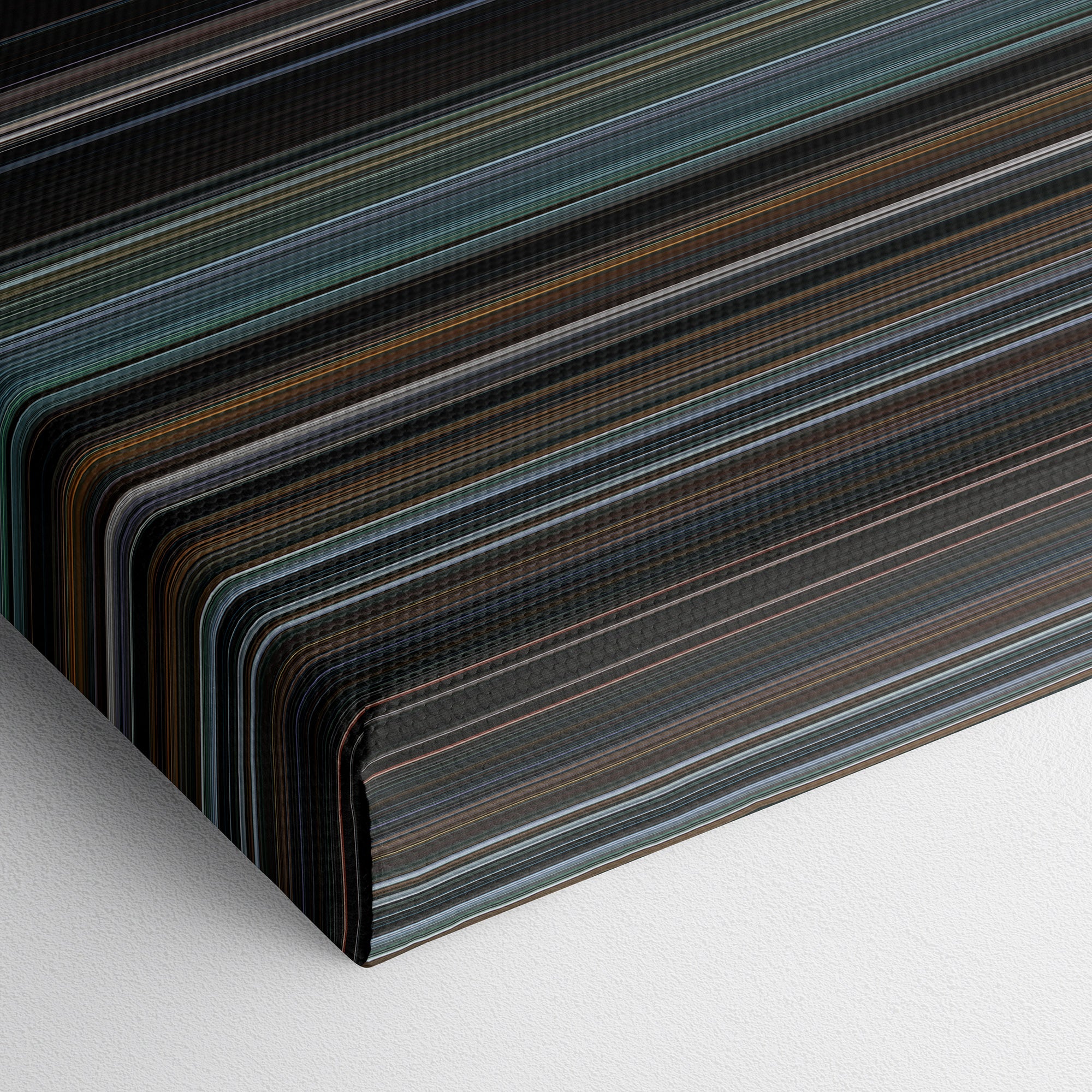 Heat (1995) CineSpectrum Color Spectrum Canvas Print - Close Up of Bottom of Print