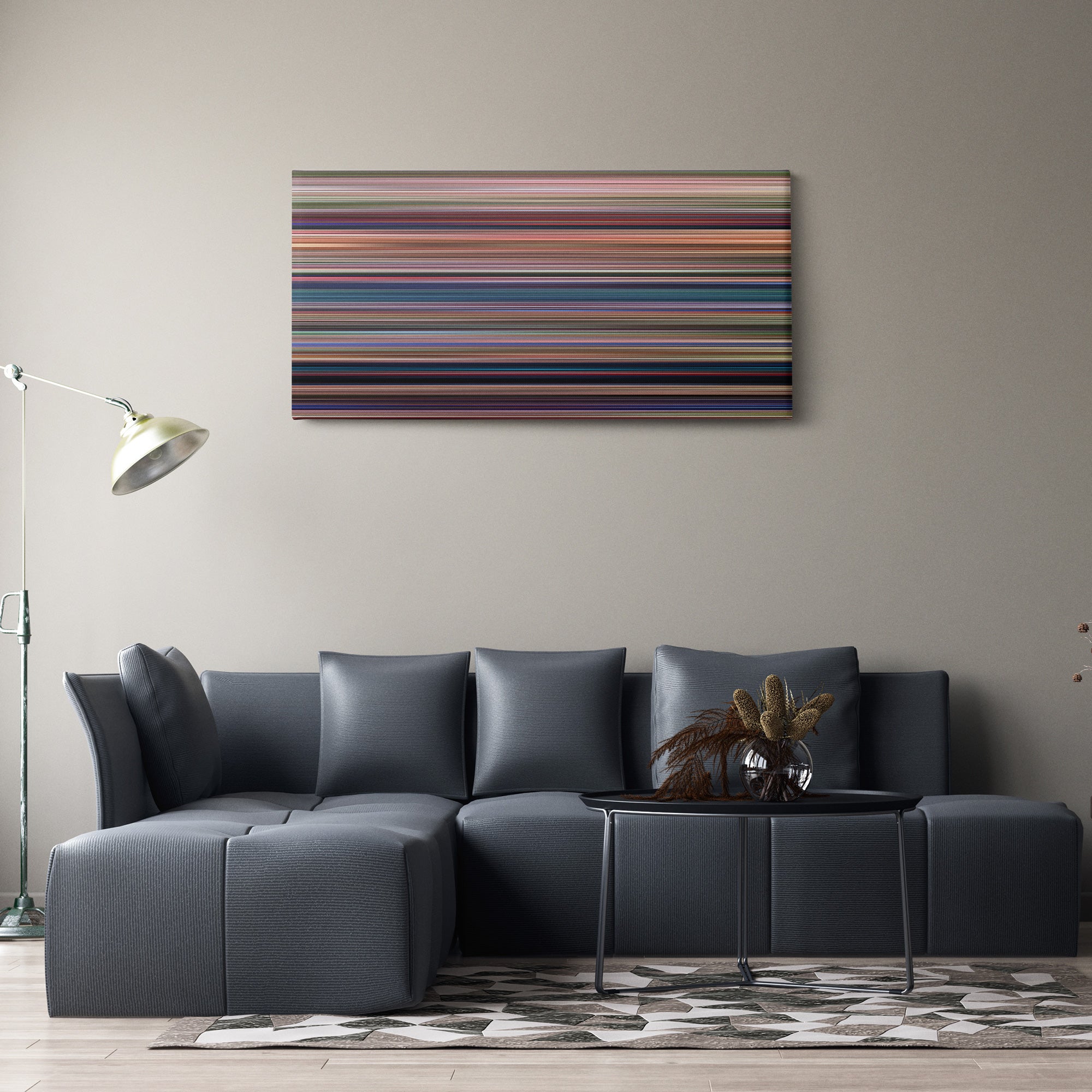 Heathers (1988) CineSpectrum Color Spectrum Canvas Print - Hanging Horizontal on Wall in Room