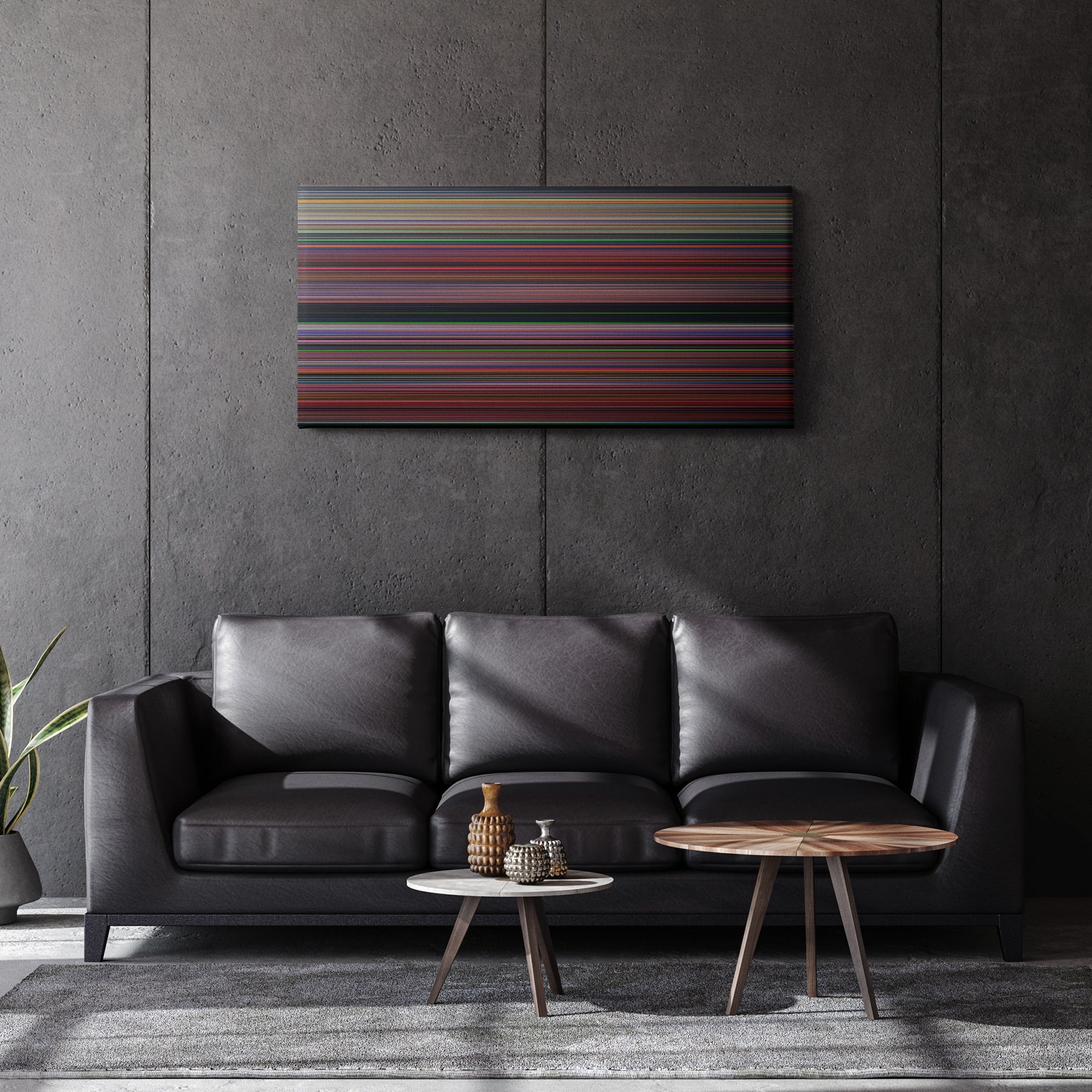 Heavy Metal (1981) CineSpectrum Color Spectrum Canvas Print - Hanging Horizontal on Wall in Room