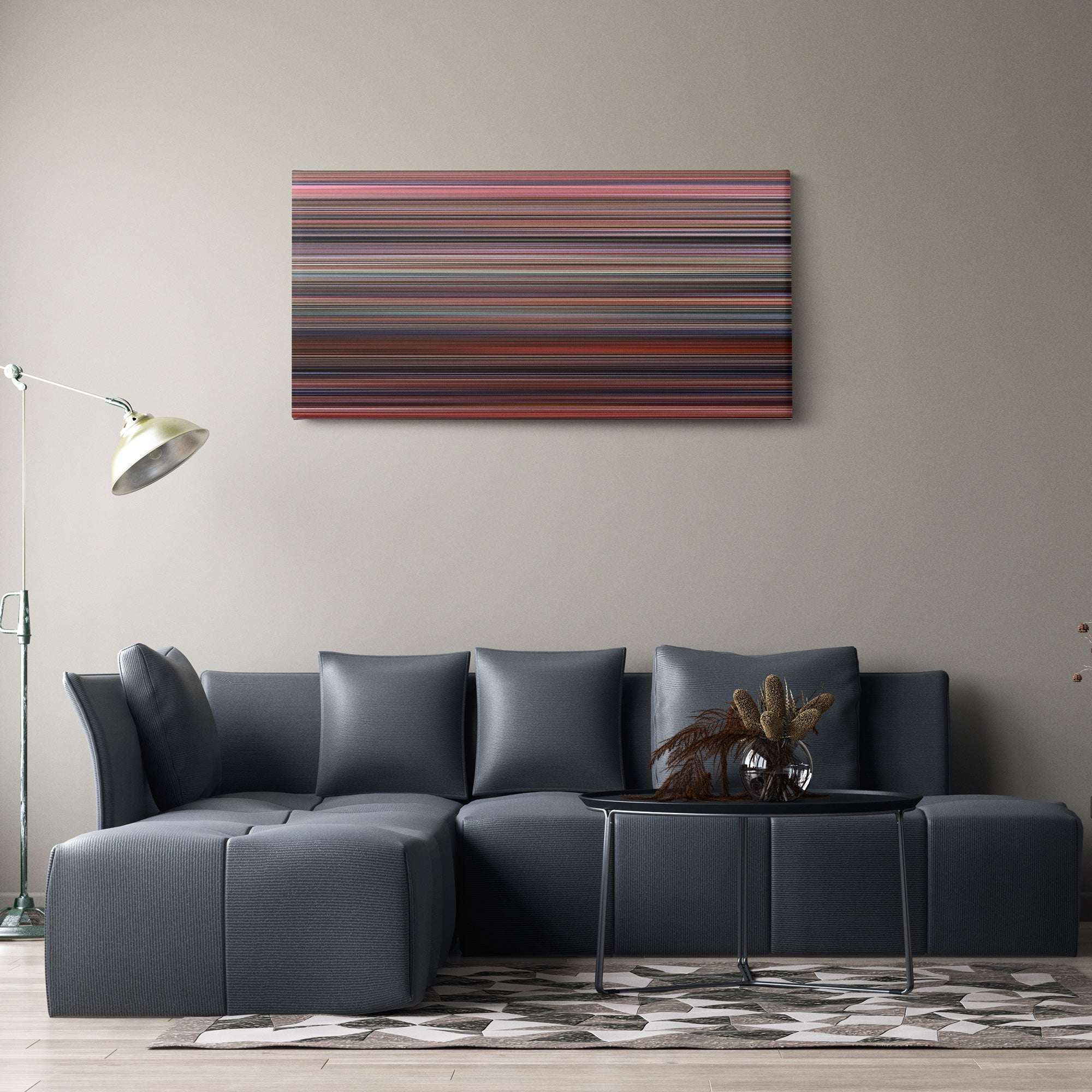 Home Alone (1990) CineSpectrum Color Spectrum Canvas Print - Hanging Horizontal on Wall in Room