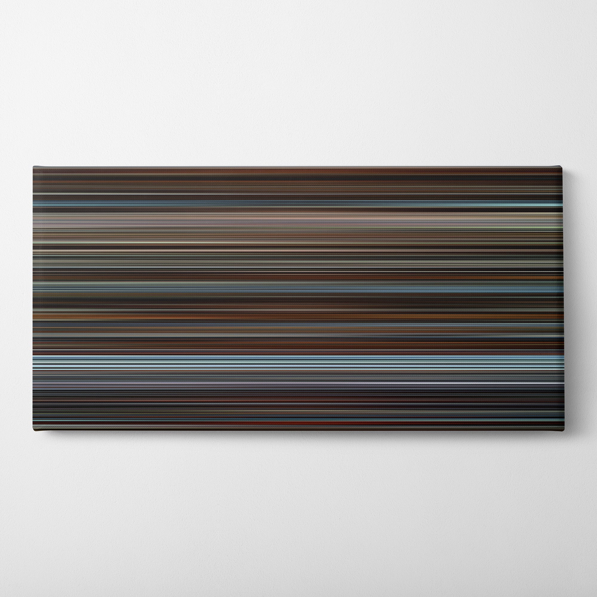 Inception (2010) CineSpectrum Color Spectrum Canvas Print - Horizontal on Wall