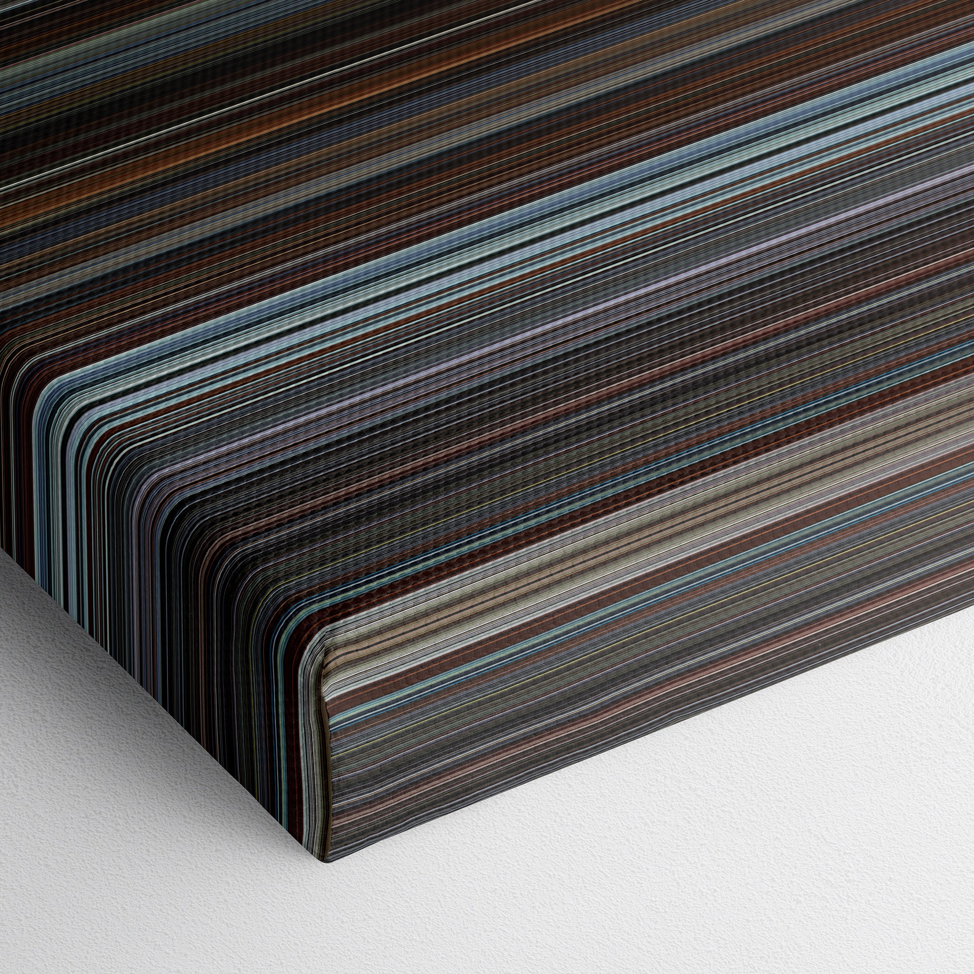Inception (2010) CineSpectrum Color Spectrum Canvas Print - Close Up of Bottom of Print